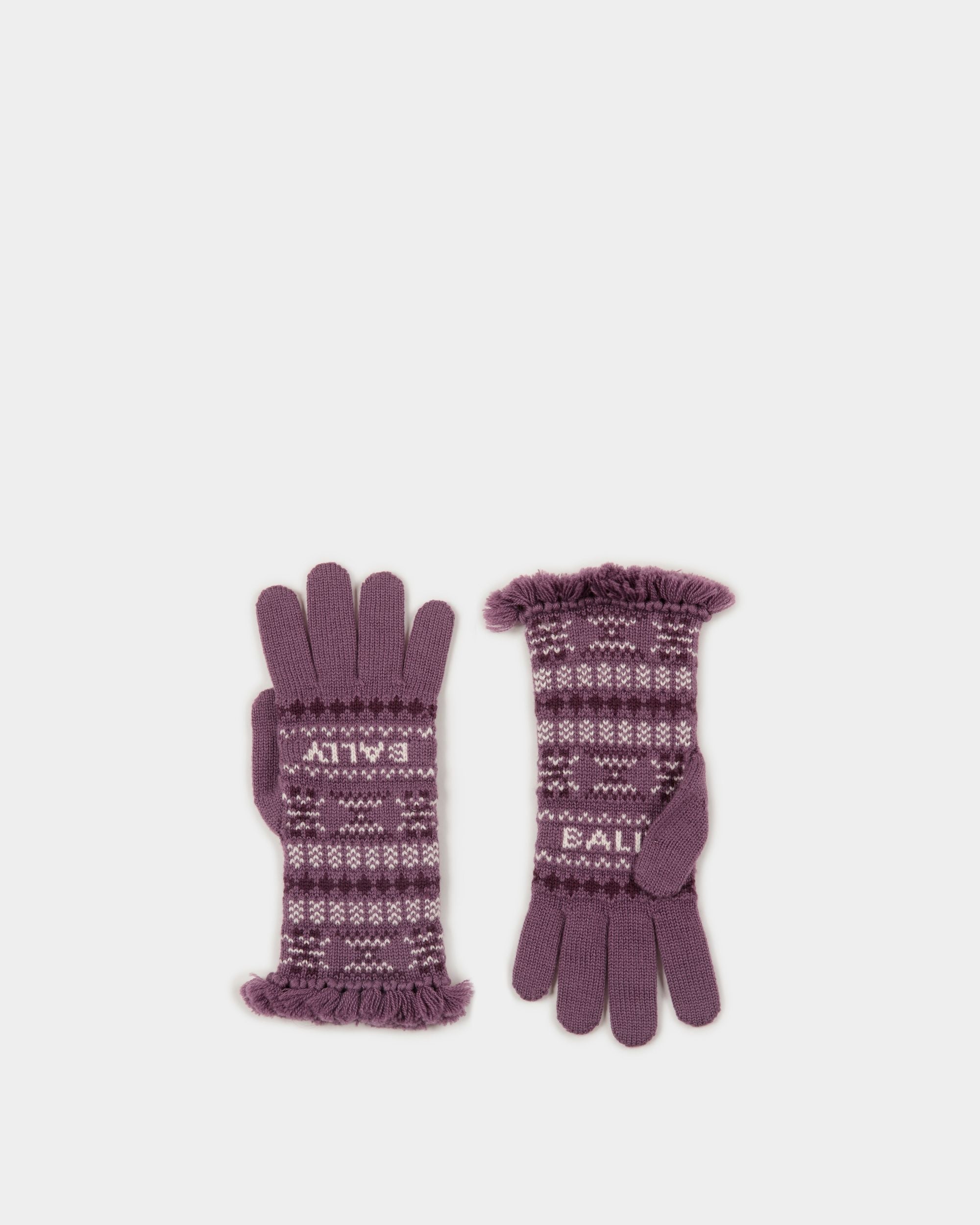Bally Global - Gloves In Purple Wool - Purple
