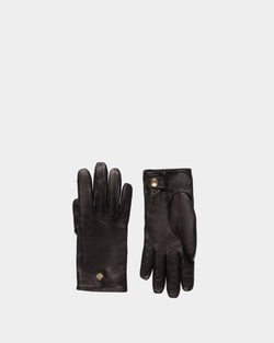 Guantes Con Logotipo Bally Crest De Piel Negra