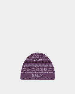 Beanie In Purple Wool