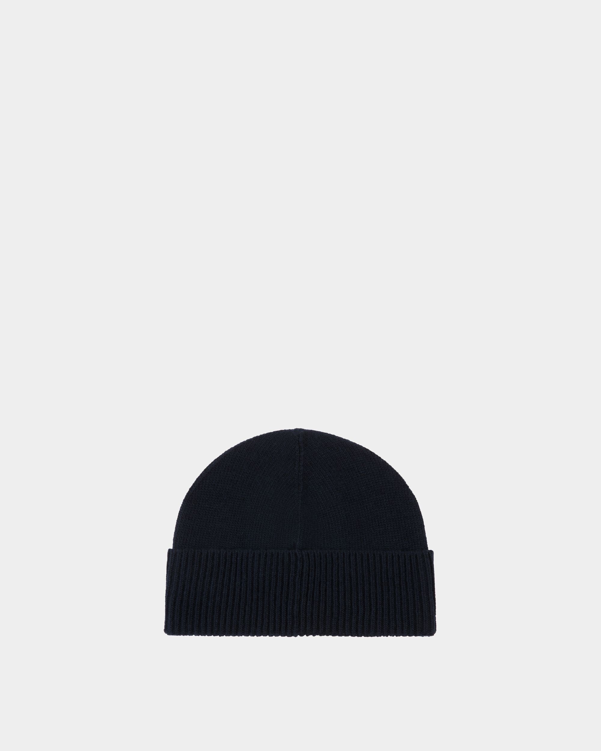 Bally Global - Gorro Con Logotipo De Lana Navy Blue - Azul