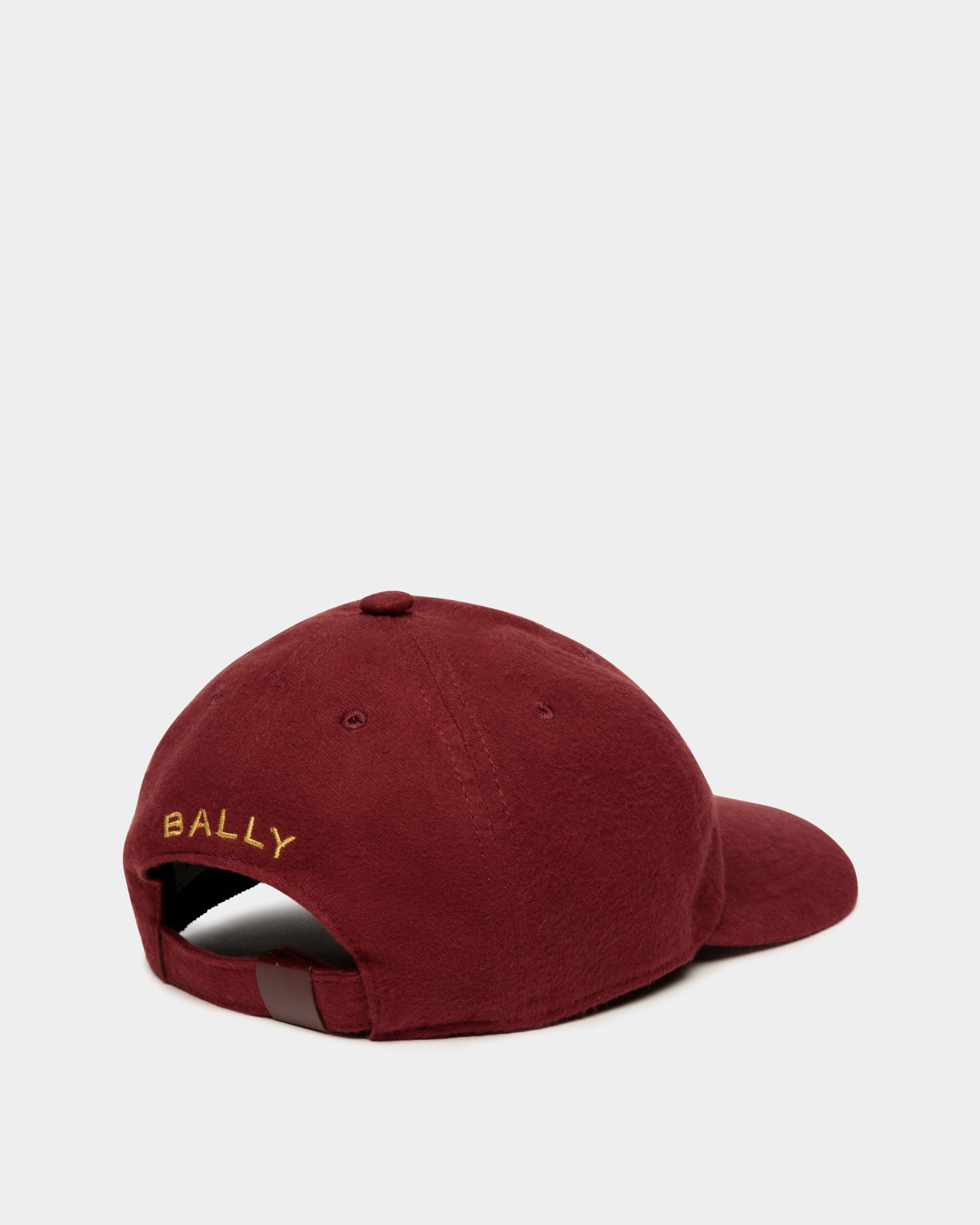 Bally Global - Basball Hat With a Bally Crest Logo In Andorra Cotton - Burgundy