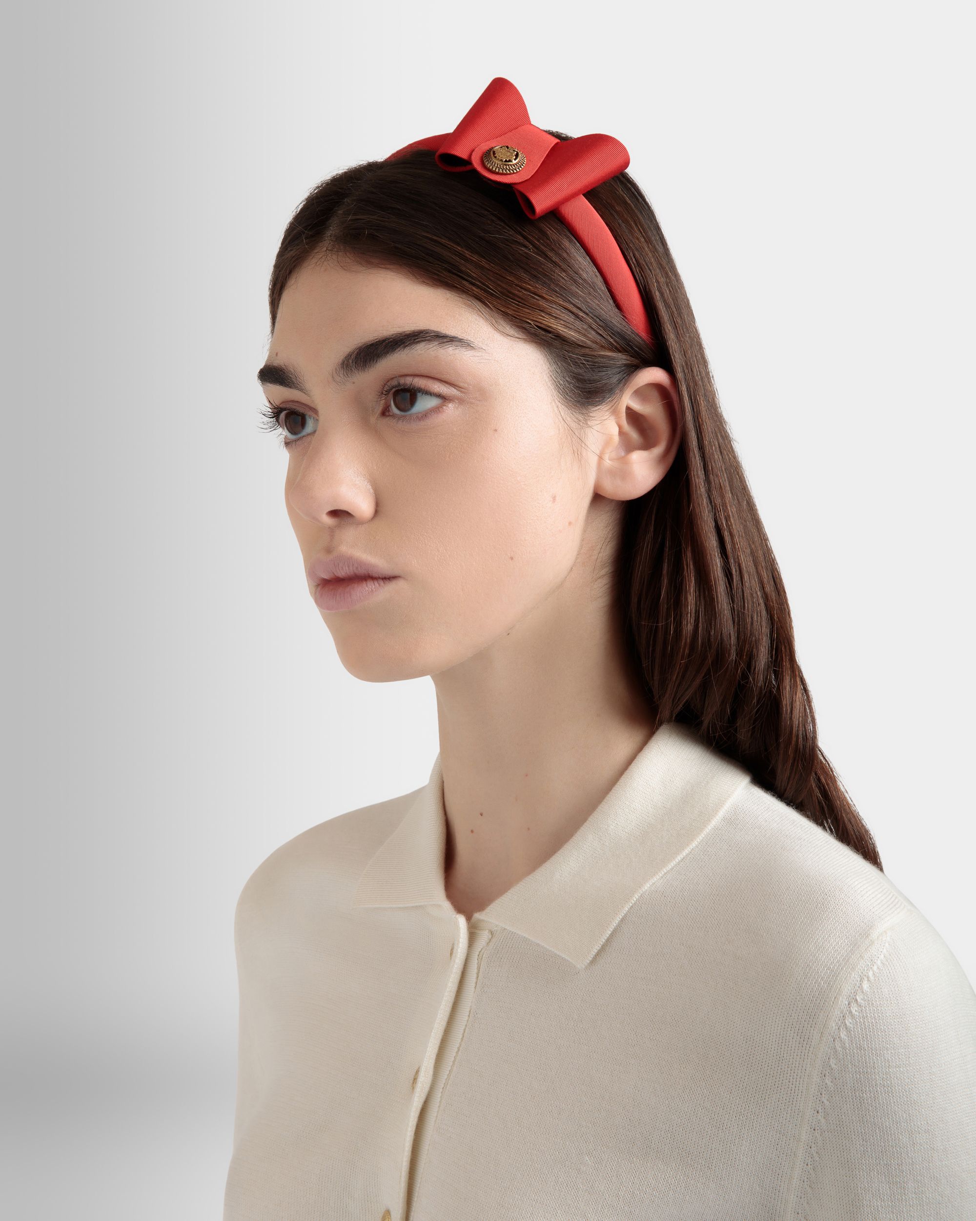 Bally Global - Headband With Bally Bow in Red - Red