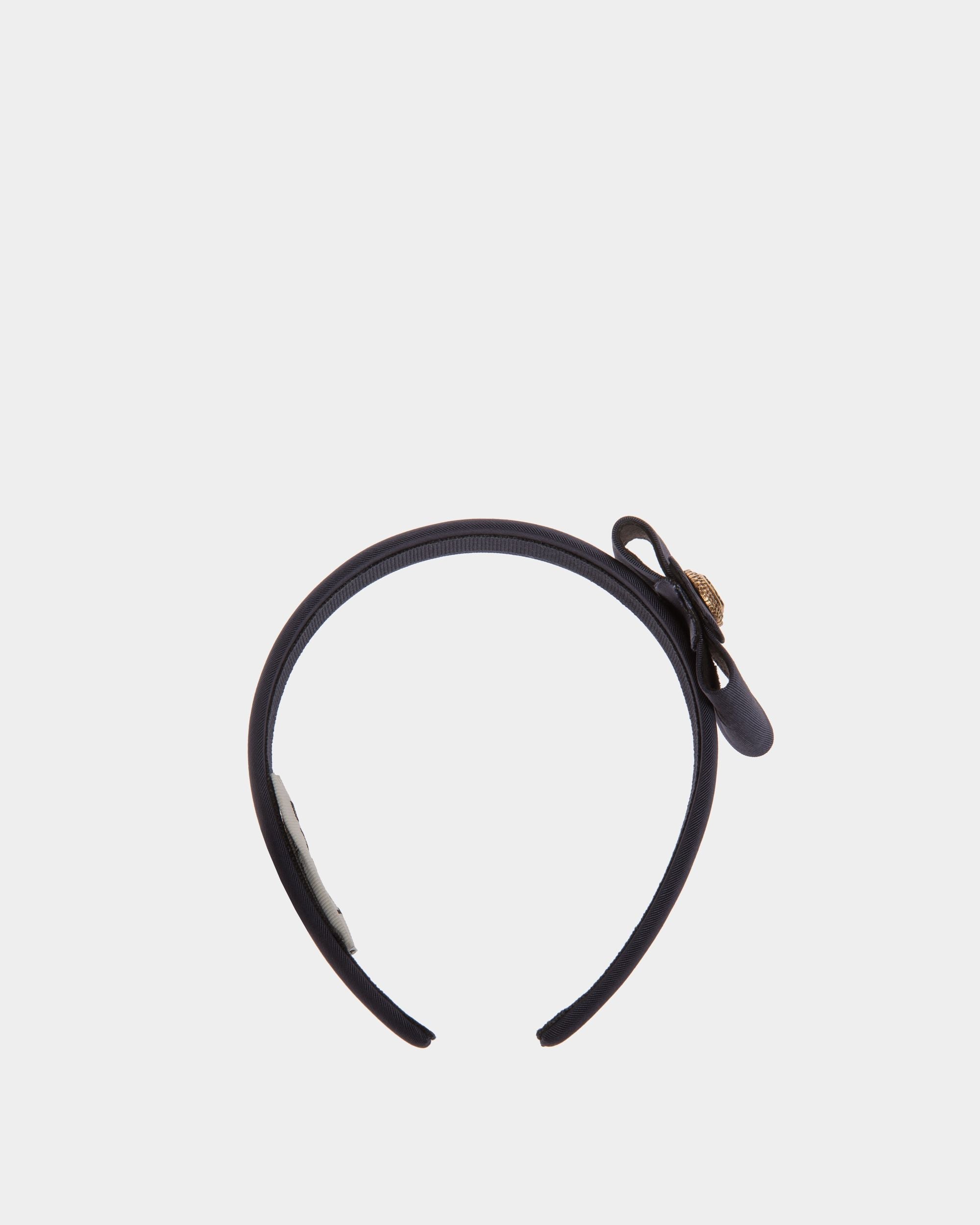Bally Global - Headband With Bally Bow in Navy Blue - Blue