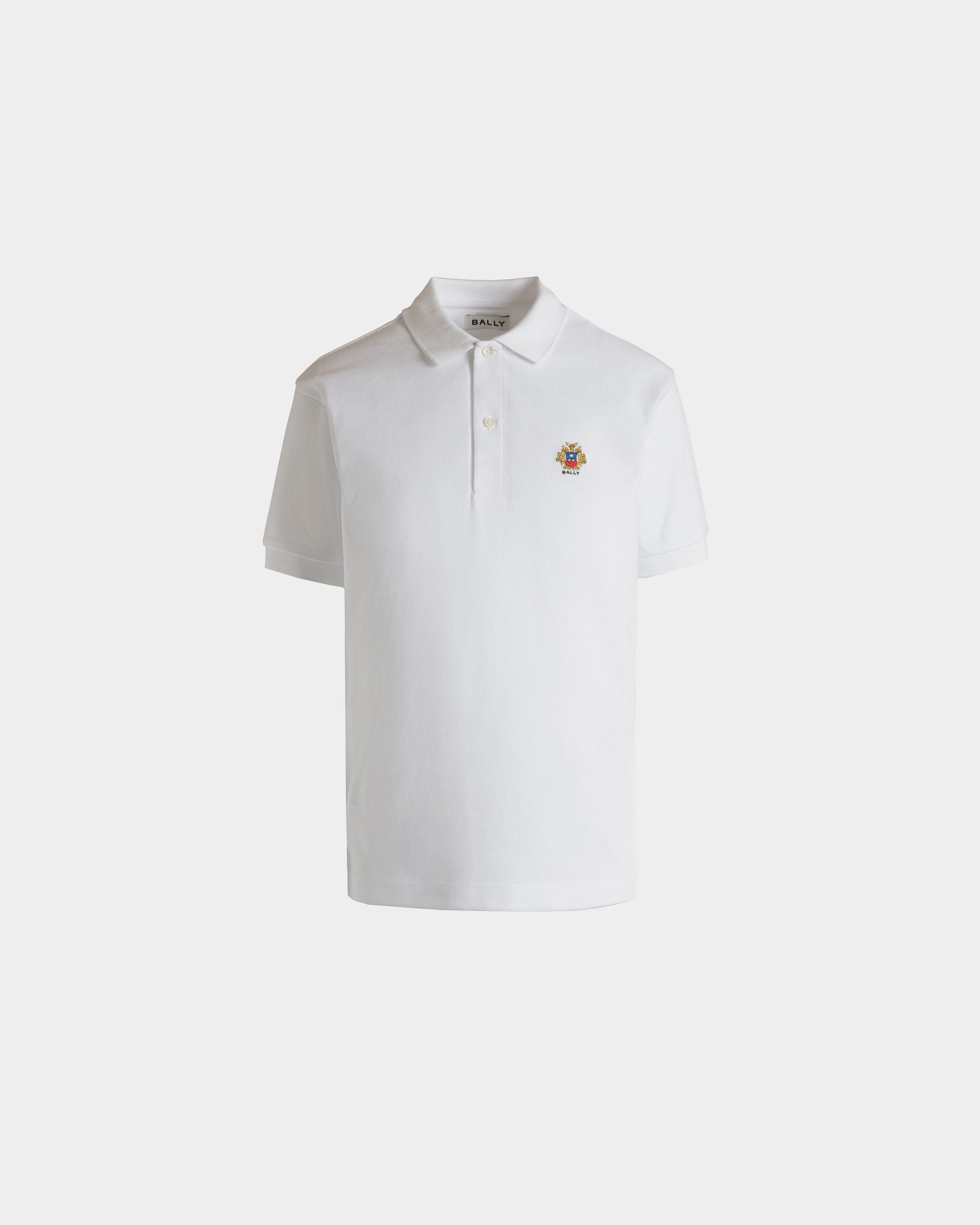 Bally Global - Short Sleeve Polo in White Cotton - White