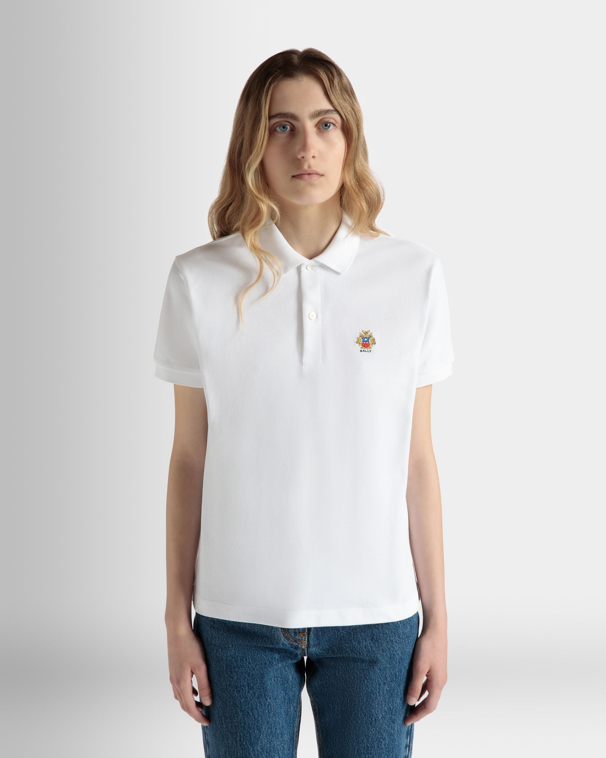 Bally Global - Polo De Manga Corta De Algodón En Color Blanco - Blanco