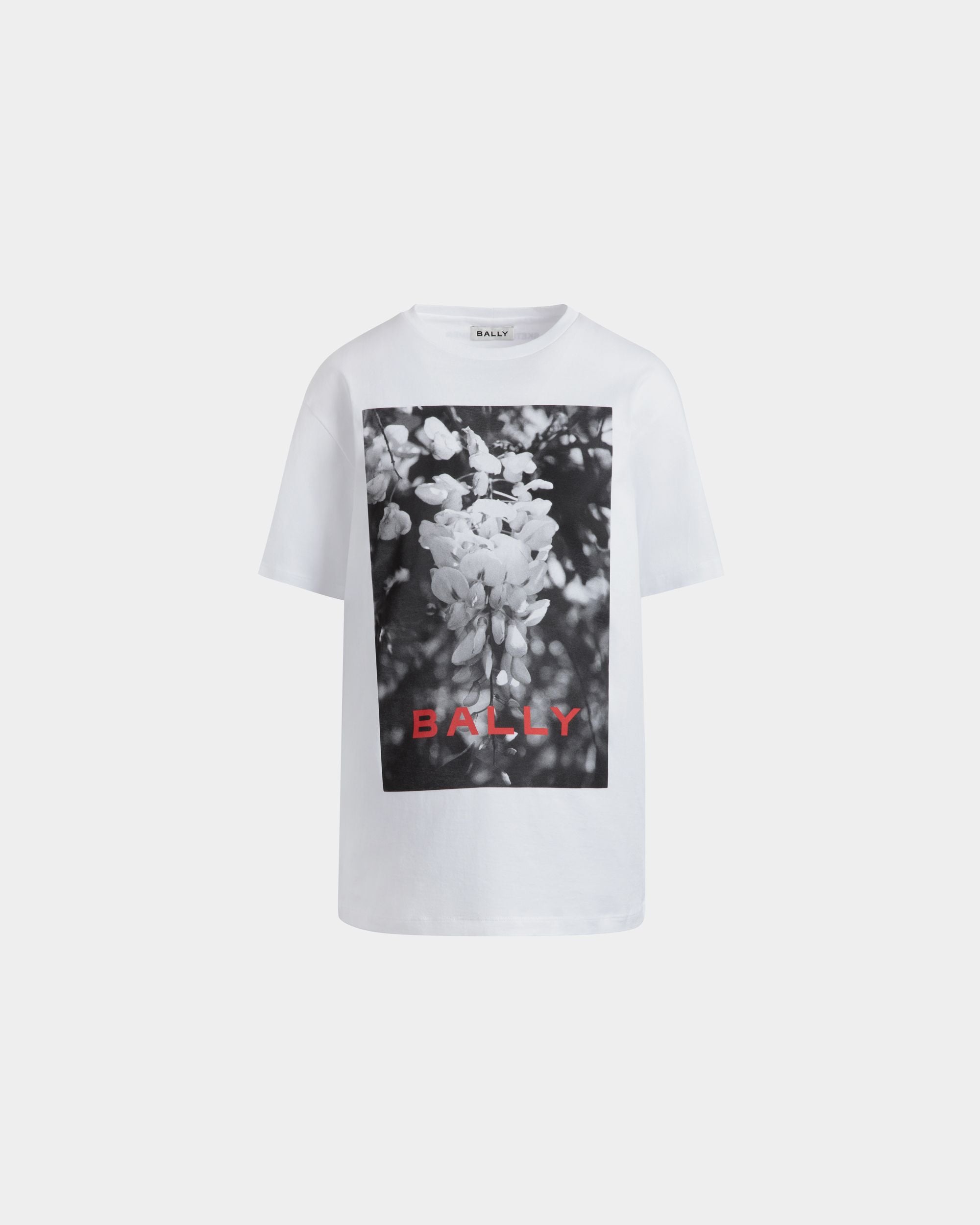 Bally Global - T-Shirt Cutsew En Maille De Coton Blanche - Blanc