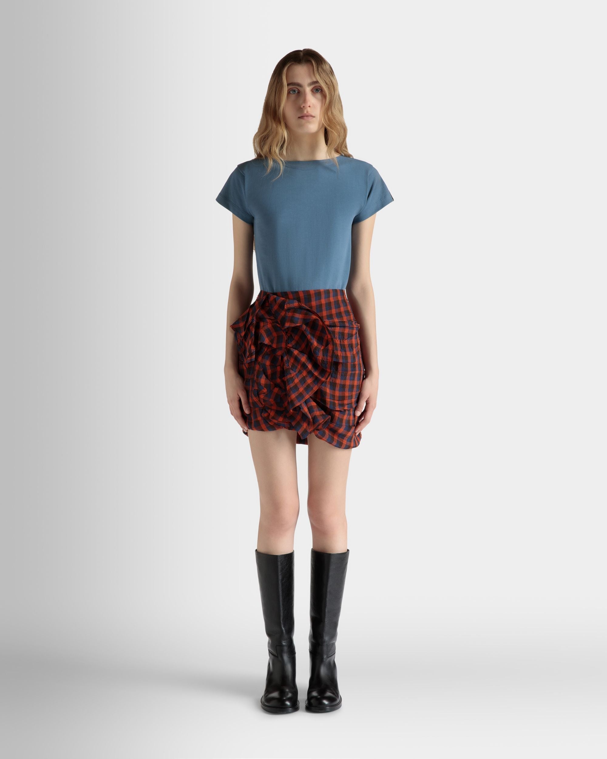 Bally Global - T-Shirt in Light Blue Cotton - Bleu
