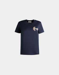 T-Shirt in Strawberry Print Cotton