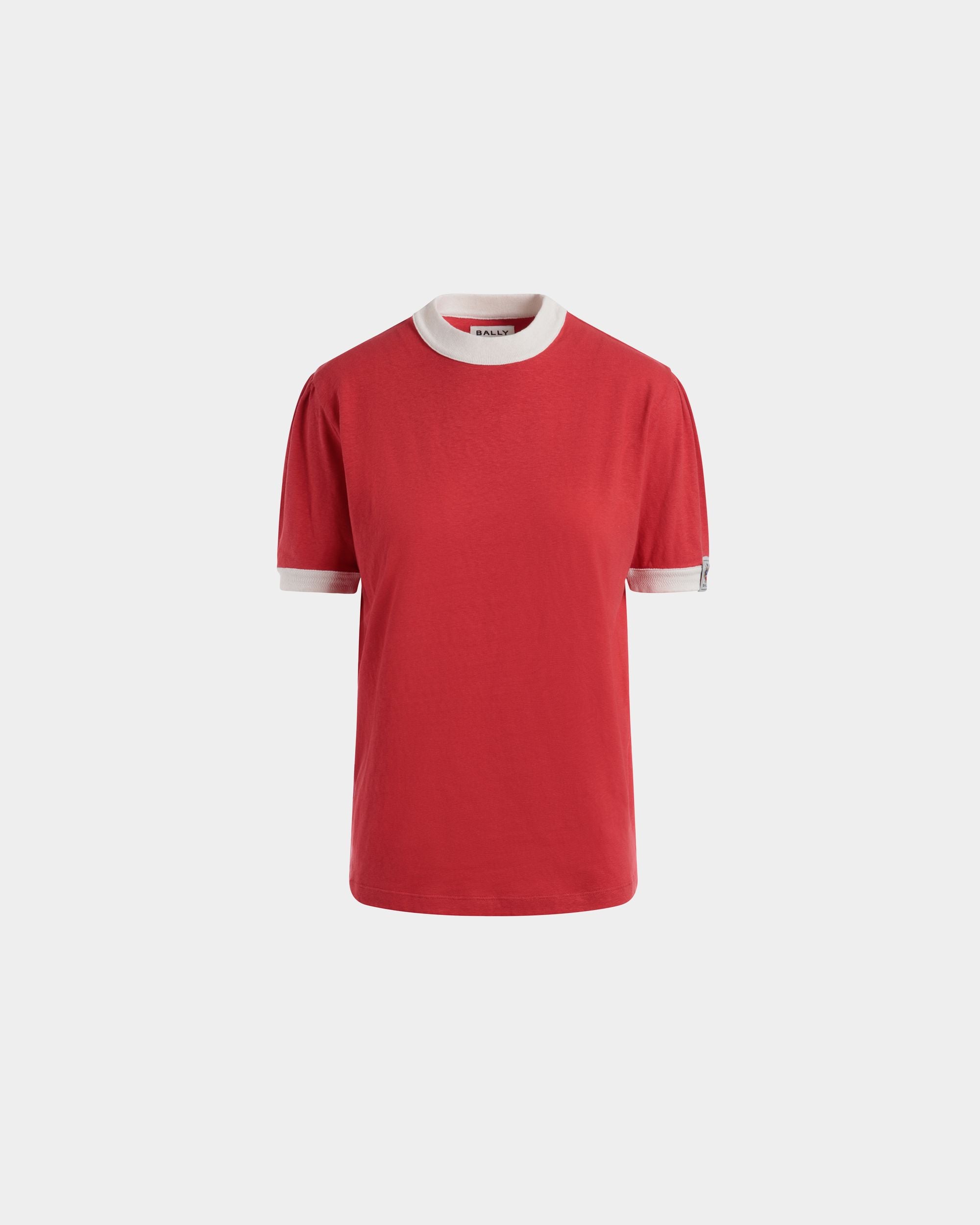 Bally Global - Cutsew T-Shirt In Red Mix Cotton - Red