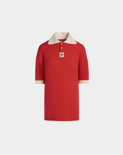 Polo De Algodón Rojo Con Logotipo Del Escudo Bally Crest