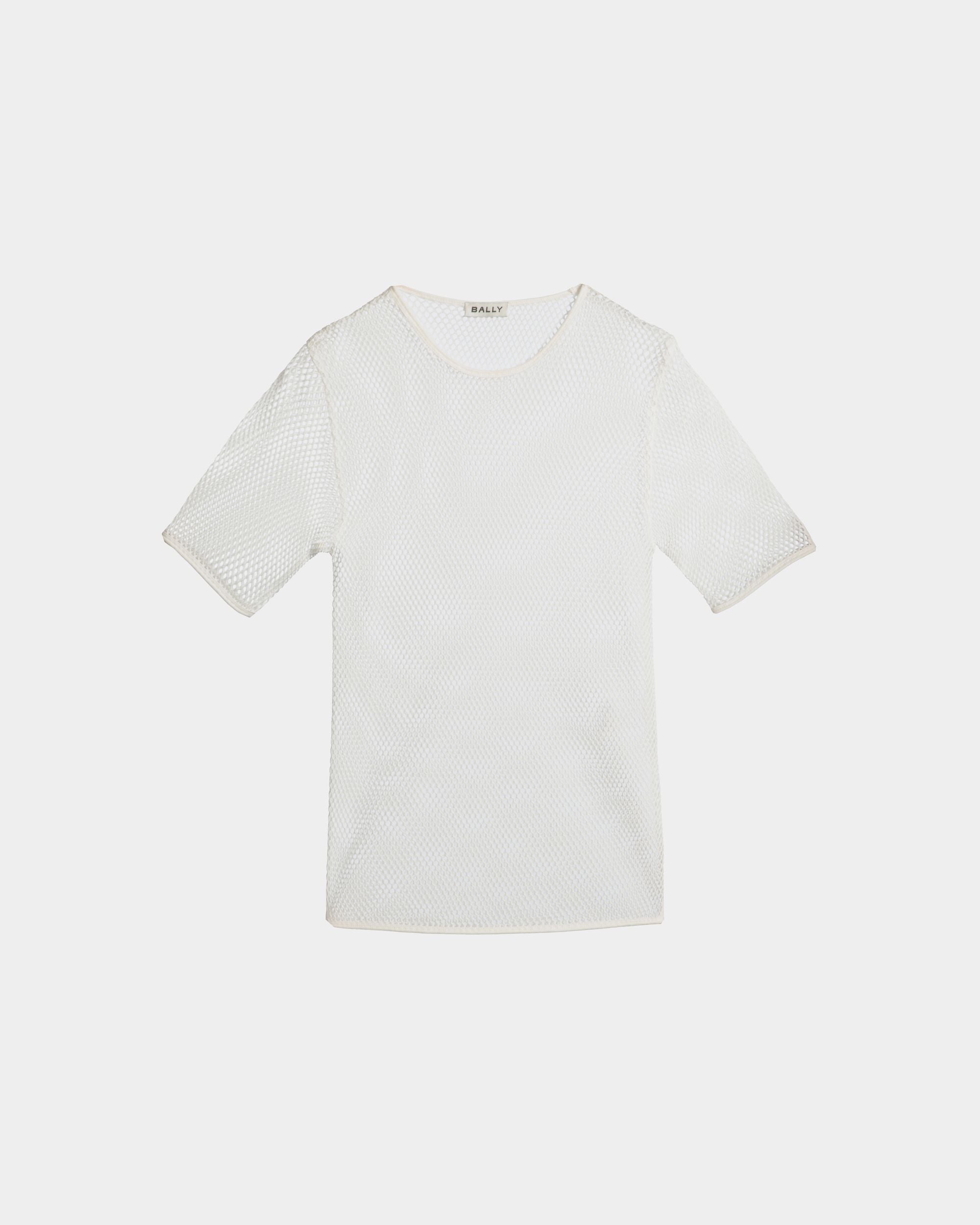 Bally Global - Mesh T-Shirt in White Cotton - White