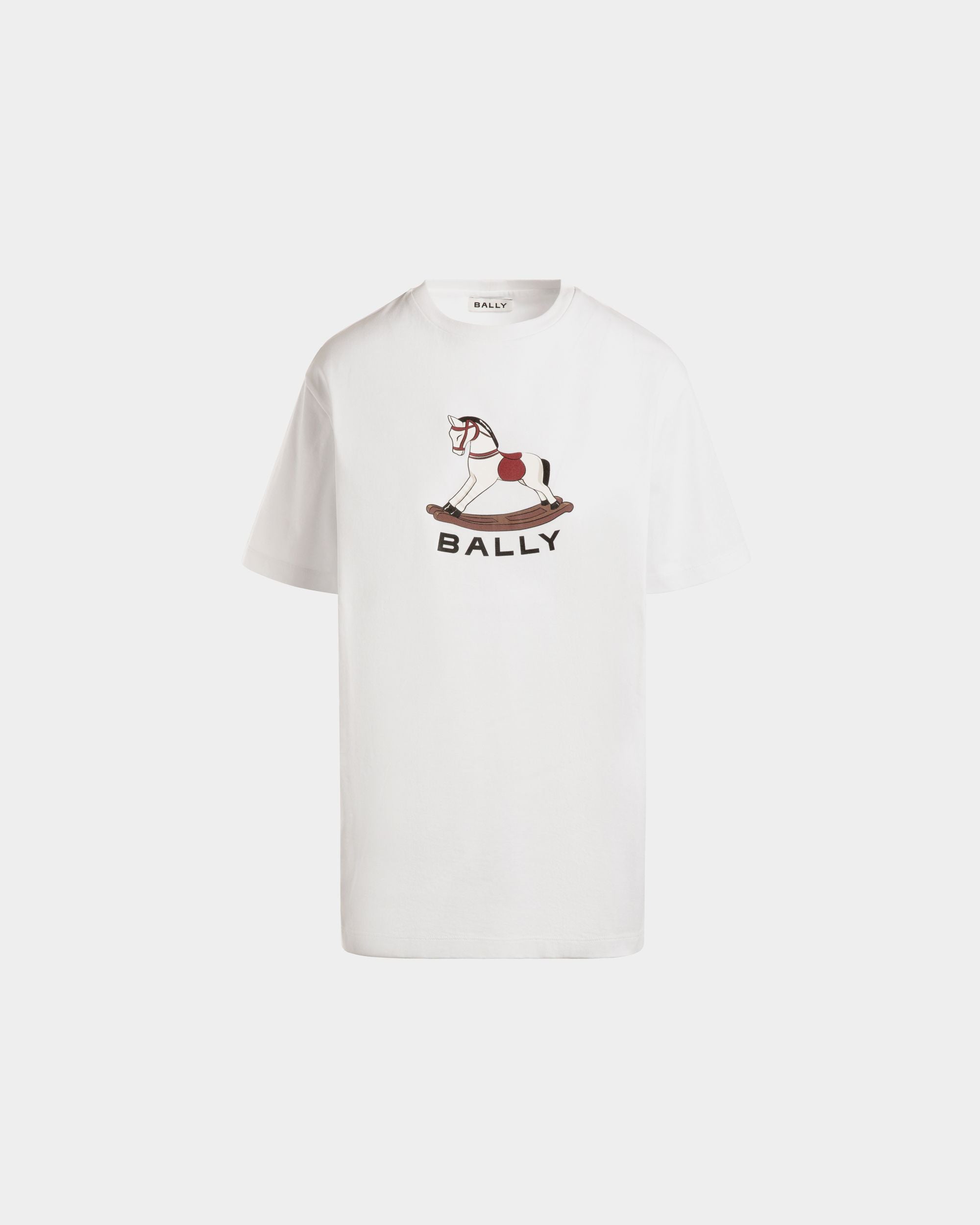 Bally Global - Camiseta De Algodón Blanco Con Estampado Beni Bischof Rocking Horse - Blanco