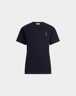 T-Shirt En Coton Navy Blue Avec Ballyrina