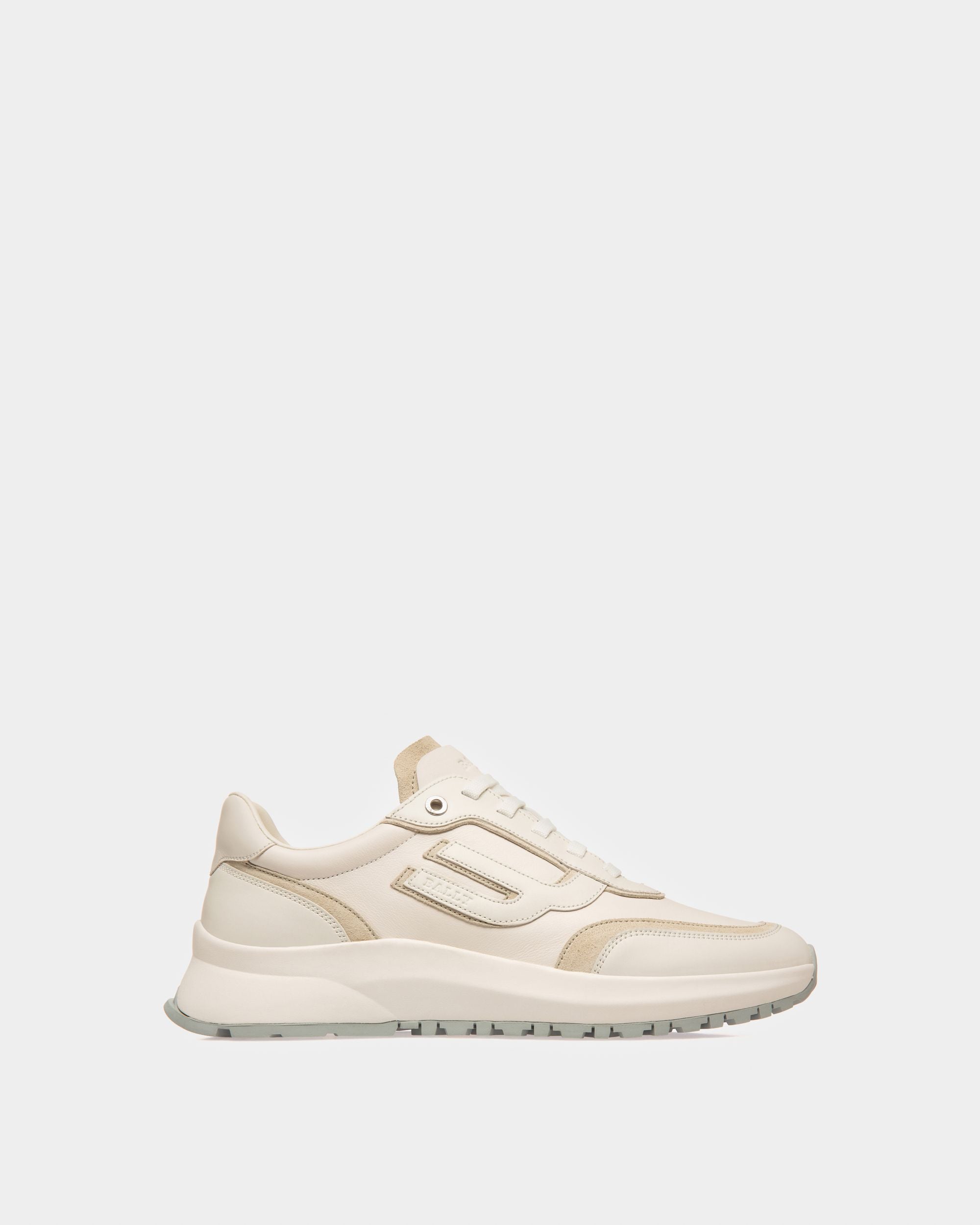 Bally Global - Demmy Leather Sneakers In White & Dusty White - White