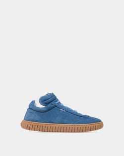 Player Sneaker In Blue Leather