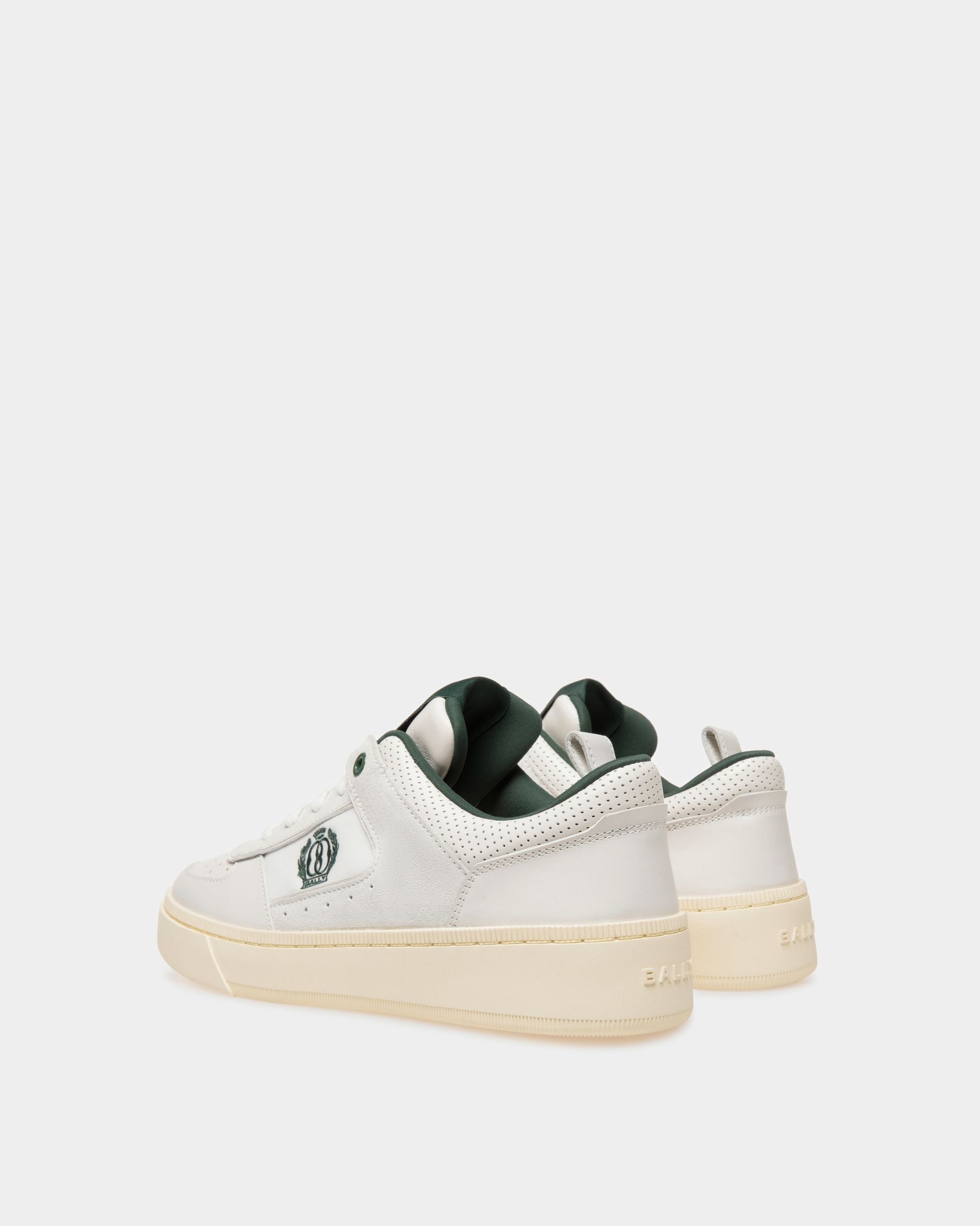 Bally Global - Raise Sneakers In White And Green Leather - White