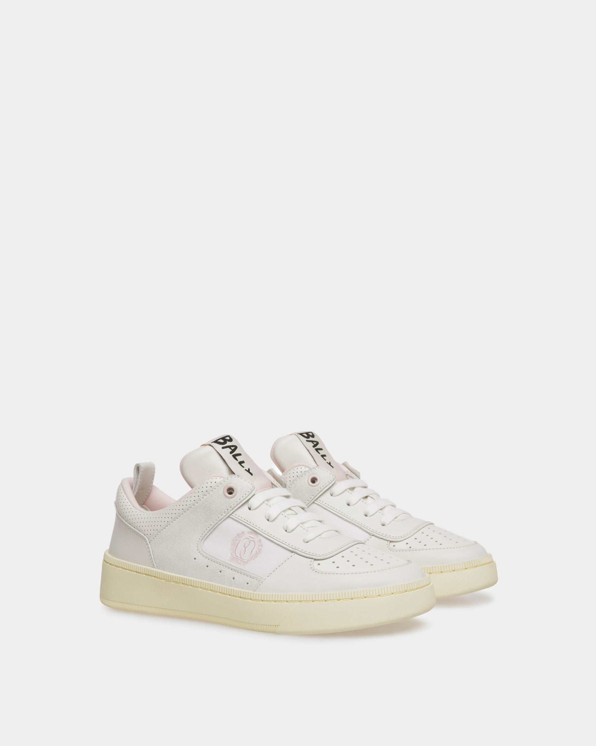 Bally Global - Raise Sneakers In White And Pink Leather - White