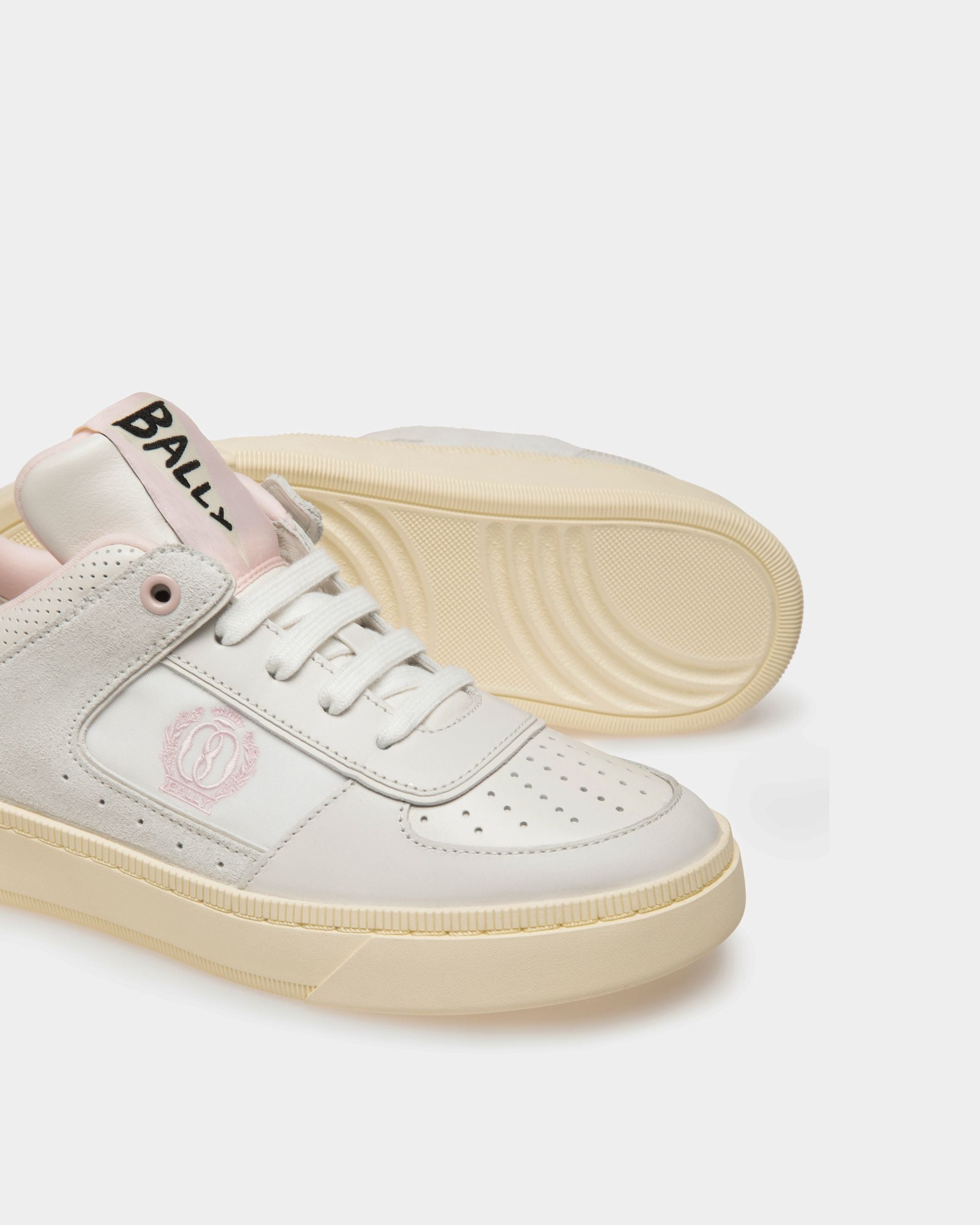 Bally Global - Raise Sneakers In White And Pink Leather - White