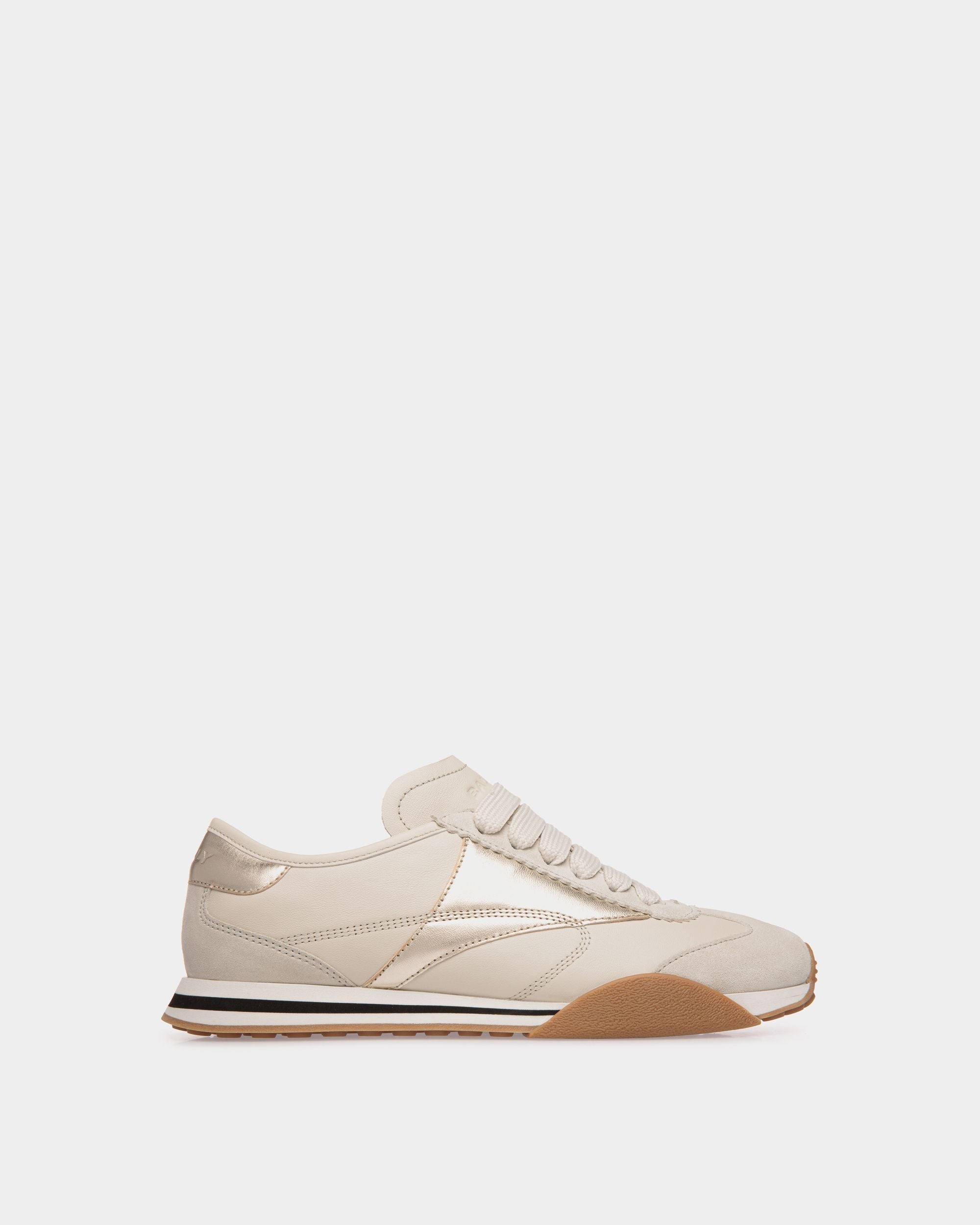 Bally Global - Sussex Sneaker In White And Gold Leather - White