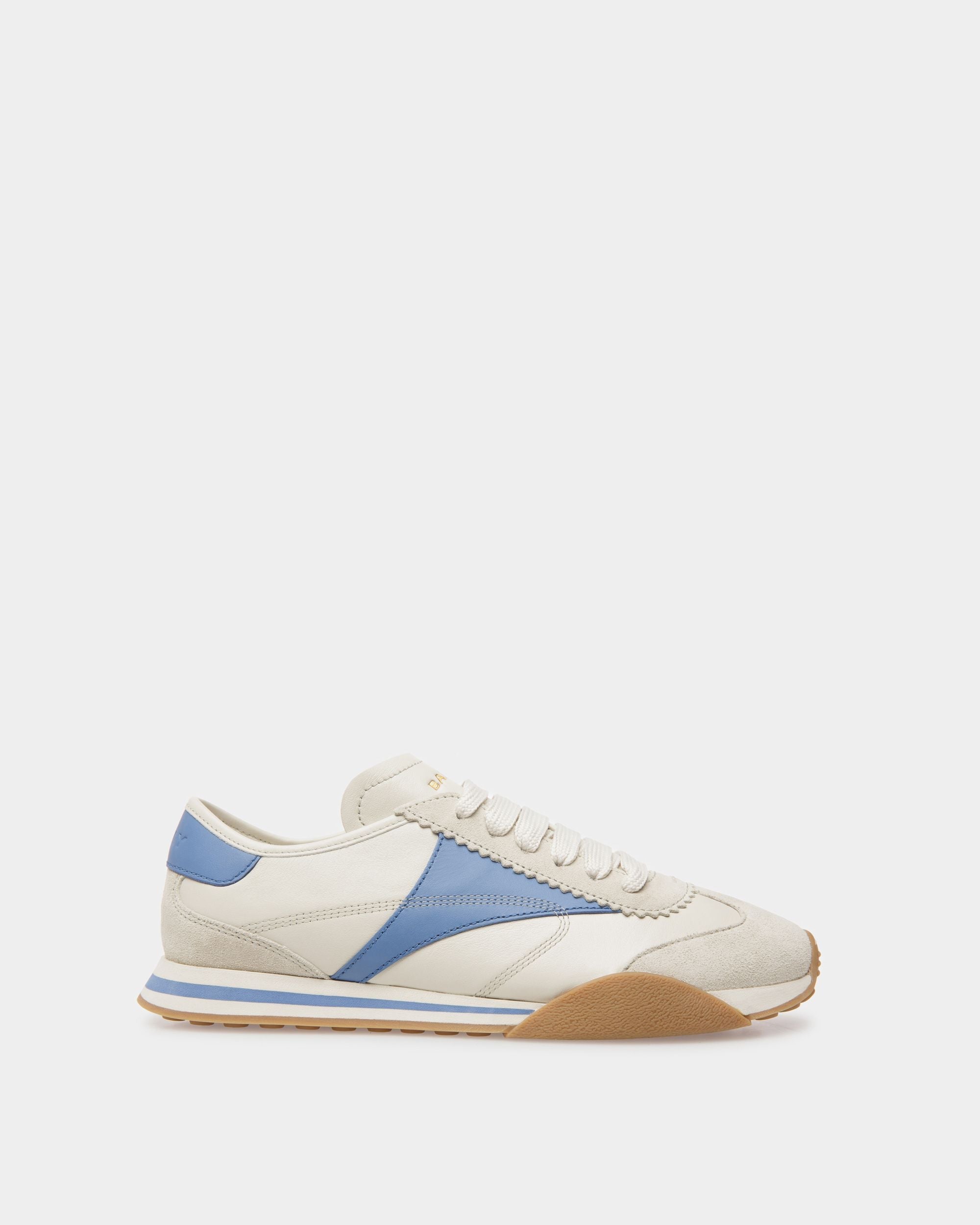 Bally Global - Sussex Sneakers In Dusty White And Blue Leather - White