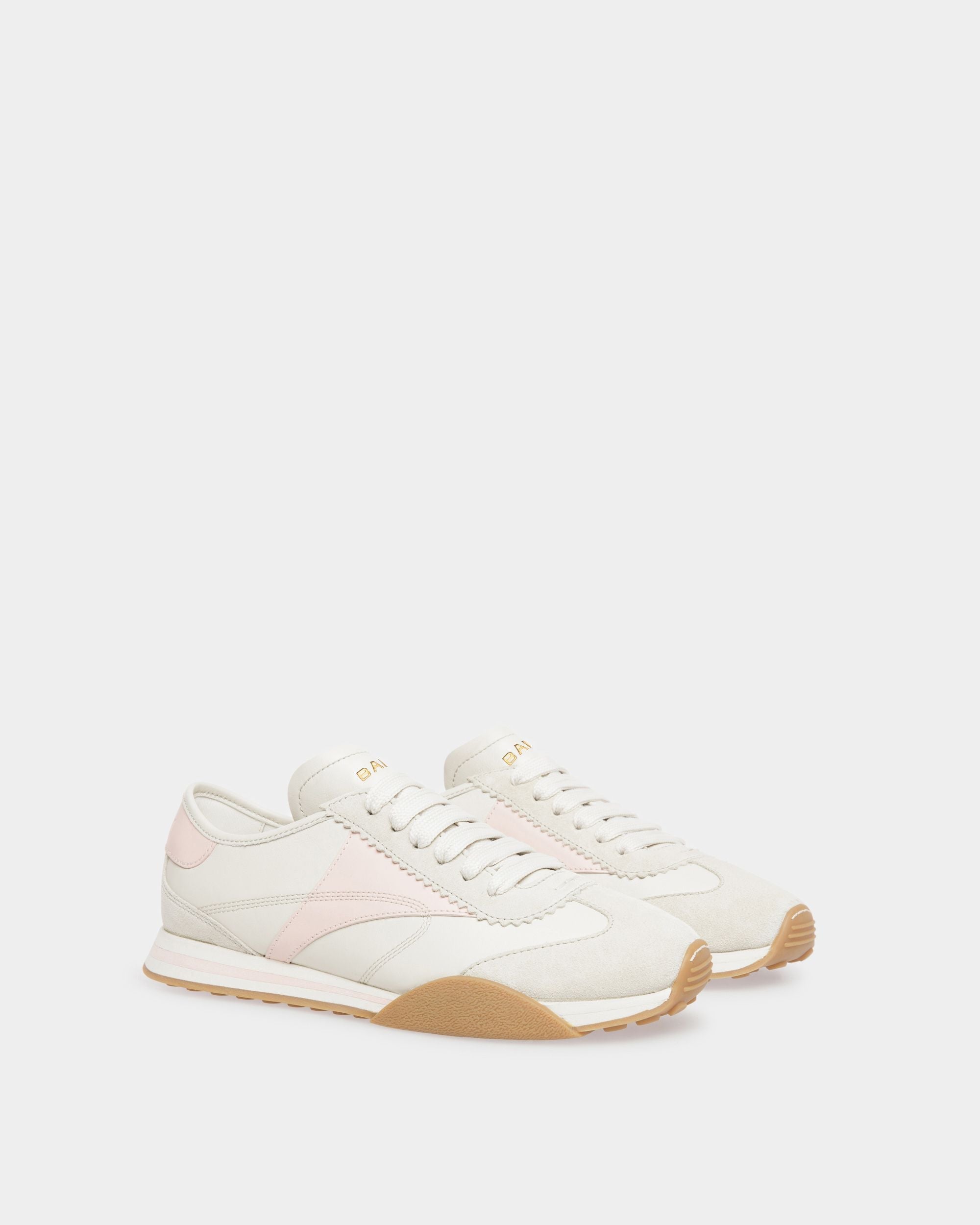 Bally Global - Sussex Sneakers In Dusty White And Rose Leather - White