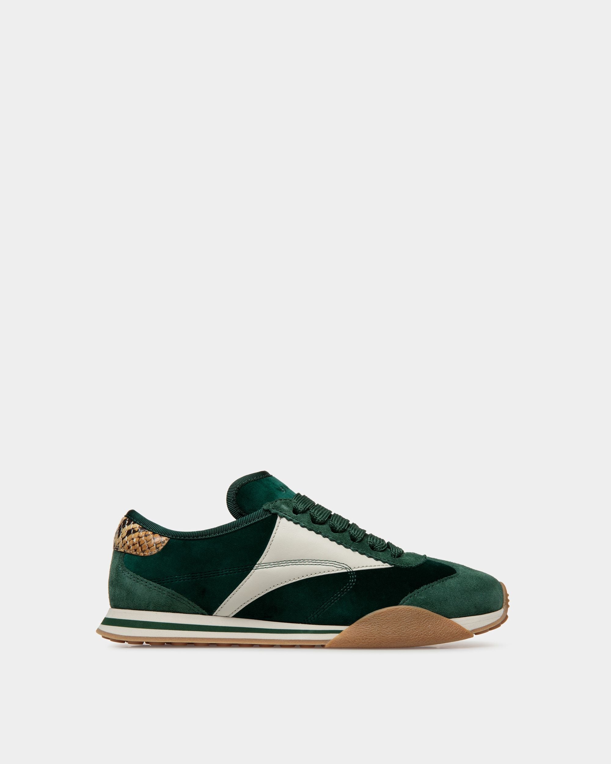 Bally Global - Sussex Sneakers In Peppermint And Dusty White Leather And Cotton - Green