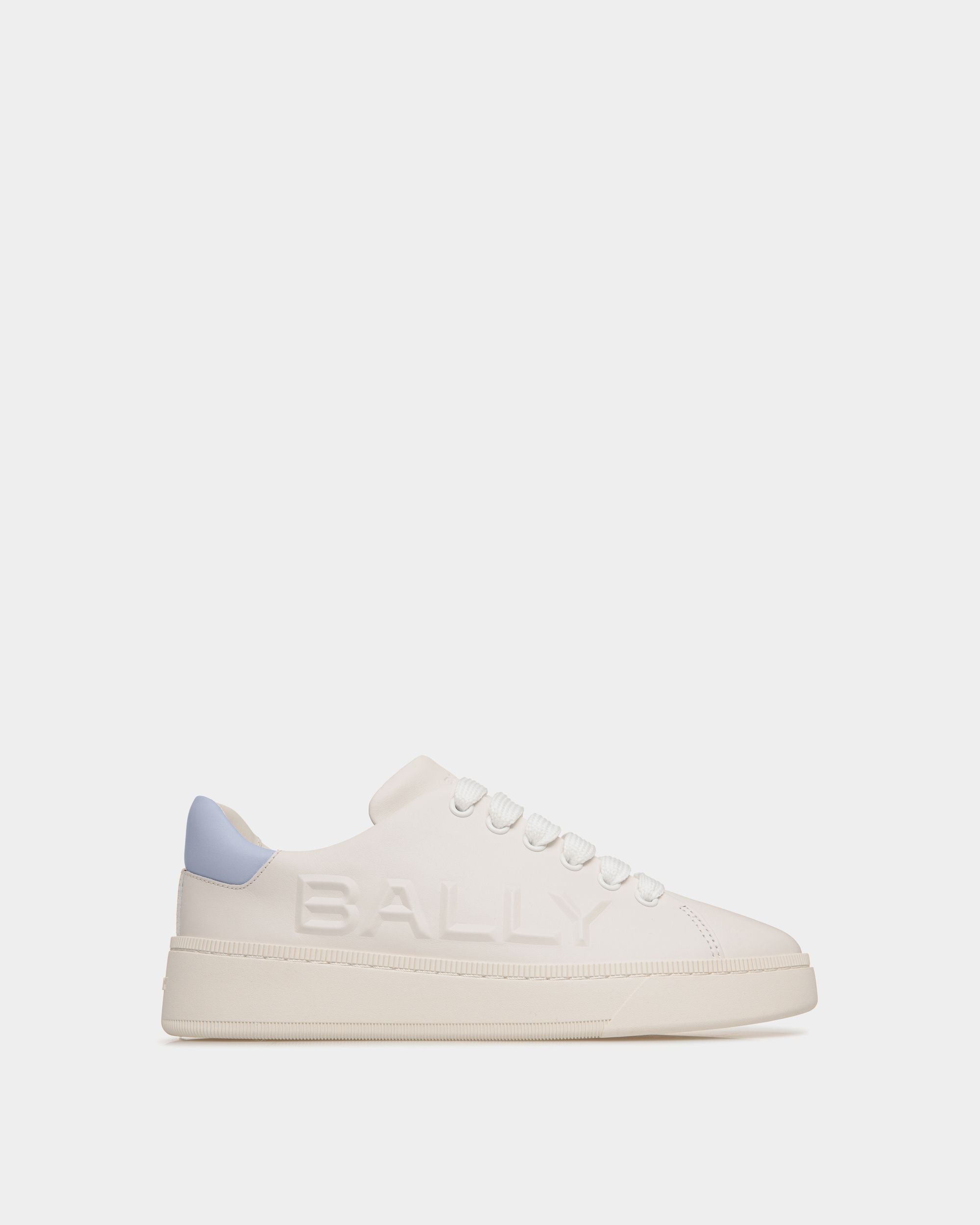 Bally Global - Raise Sneaker in White And Light Blue Leather - White