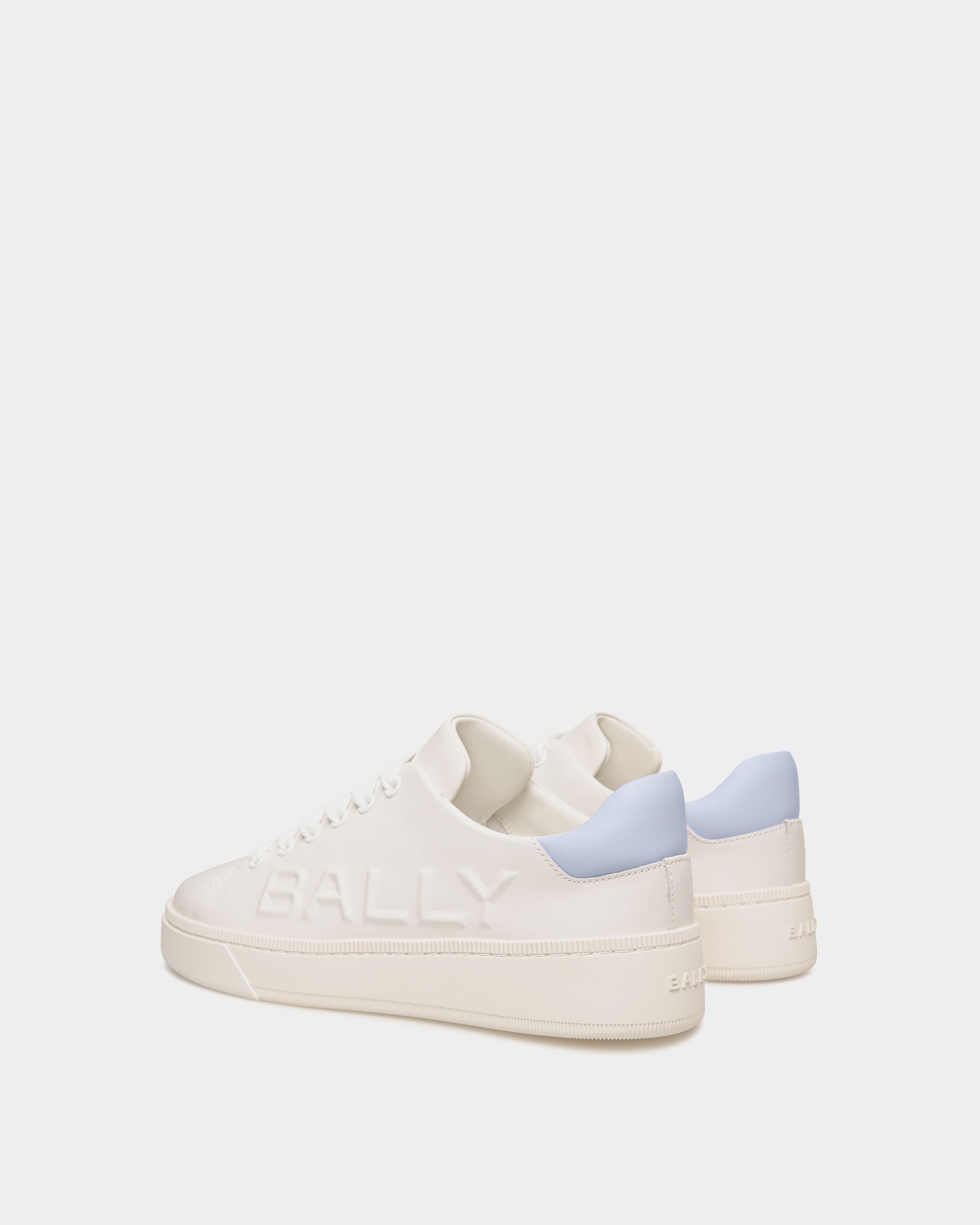 Bally Global - Zapatillas Raise De Piel Color Blanco Y Azul Claro - Blanco