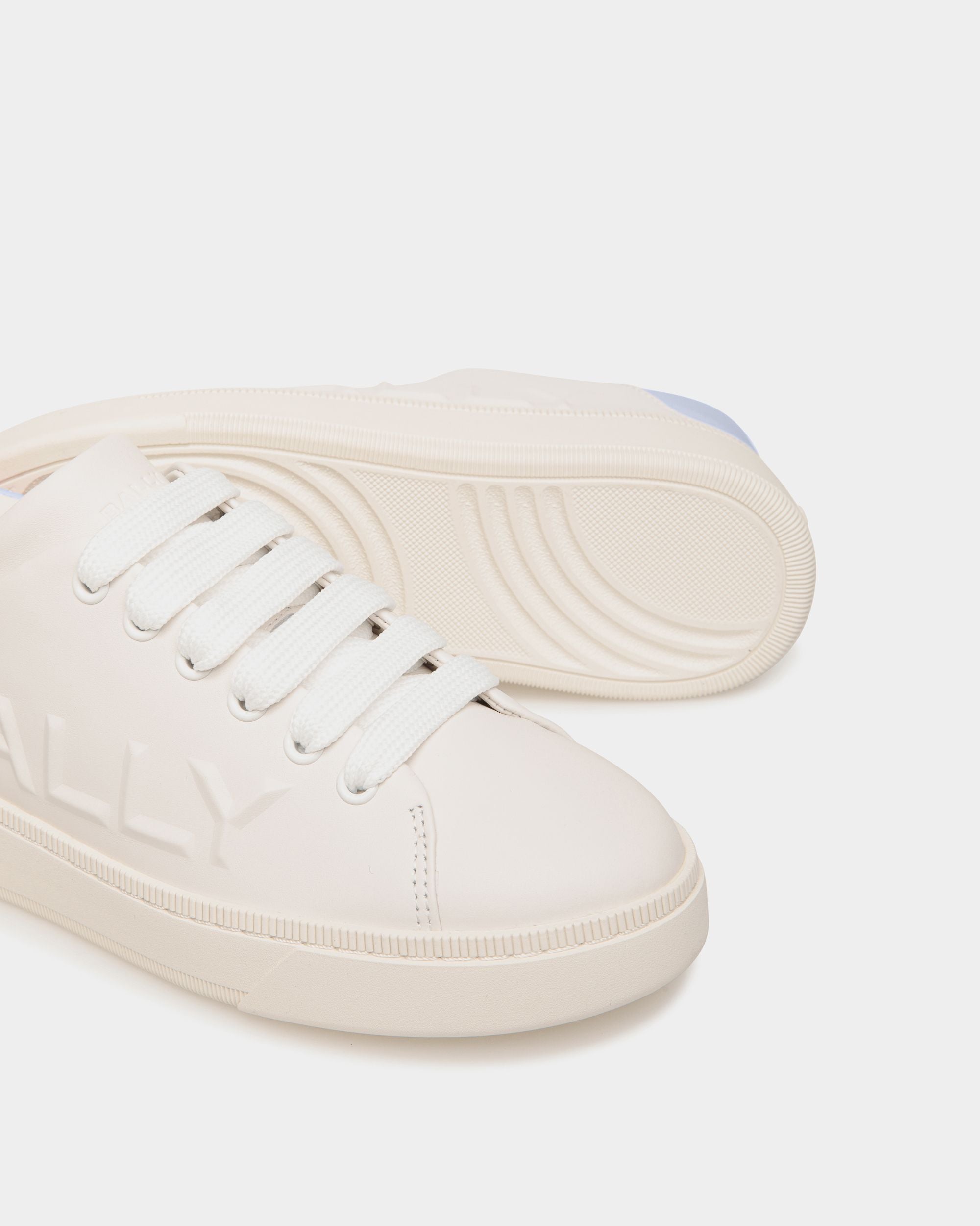 Bally Global - Zapatillas Raise De Piel Color Blanco Y Azul Claro - Blanco