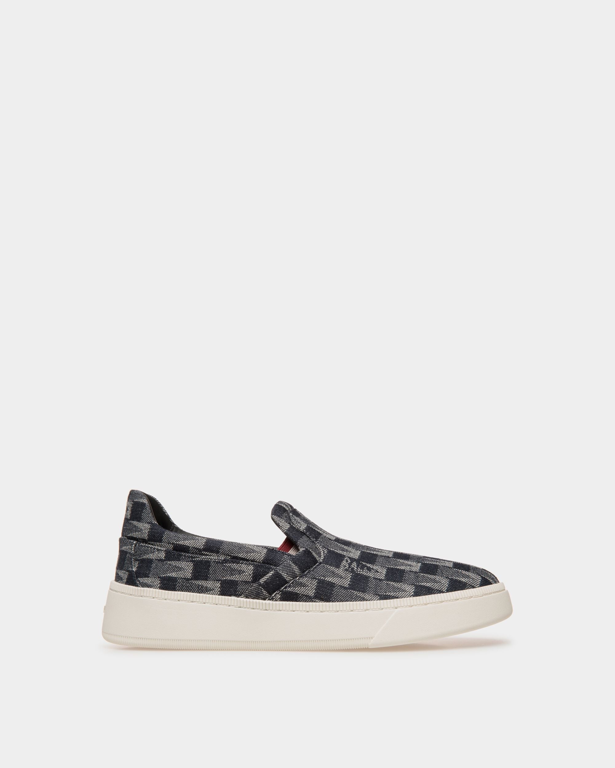 Bally Global - Sneaker Slip-On Raise En Denim Bleu - Bleu
