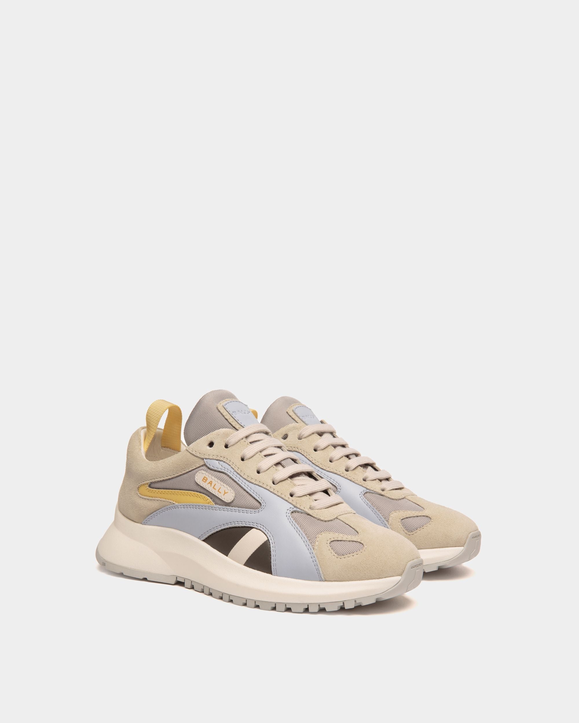 Bally Global - Sneaker Outline En Cuir Et Mesh Blancs - Blanc