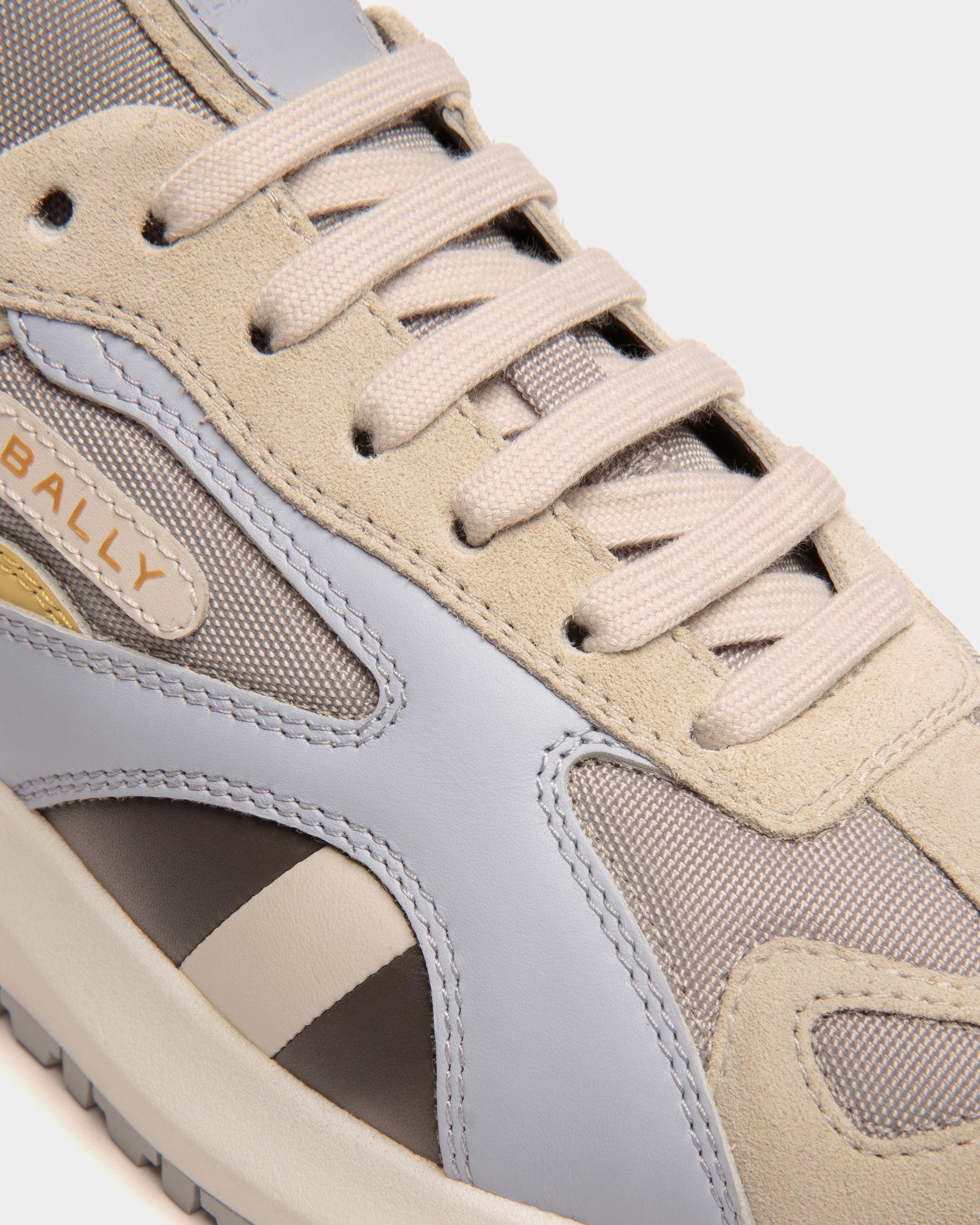 Bally Global - Sneaker Outline En Cuir Et Mesh Blancs - Blanc