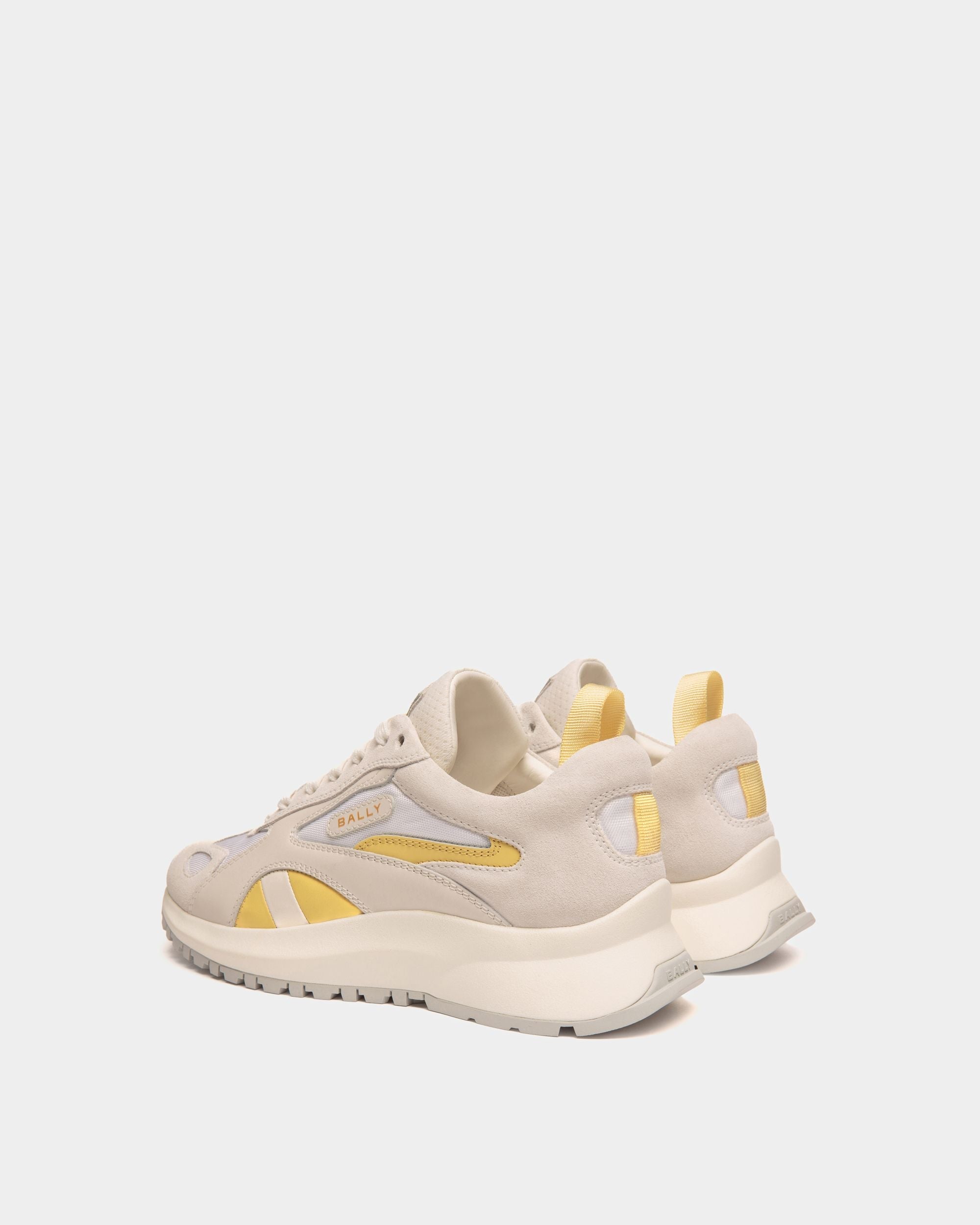 Bally Global - Sneaker Outline En Tissu Blanc Et Jaune - Multicolore