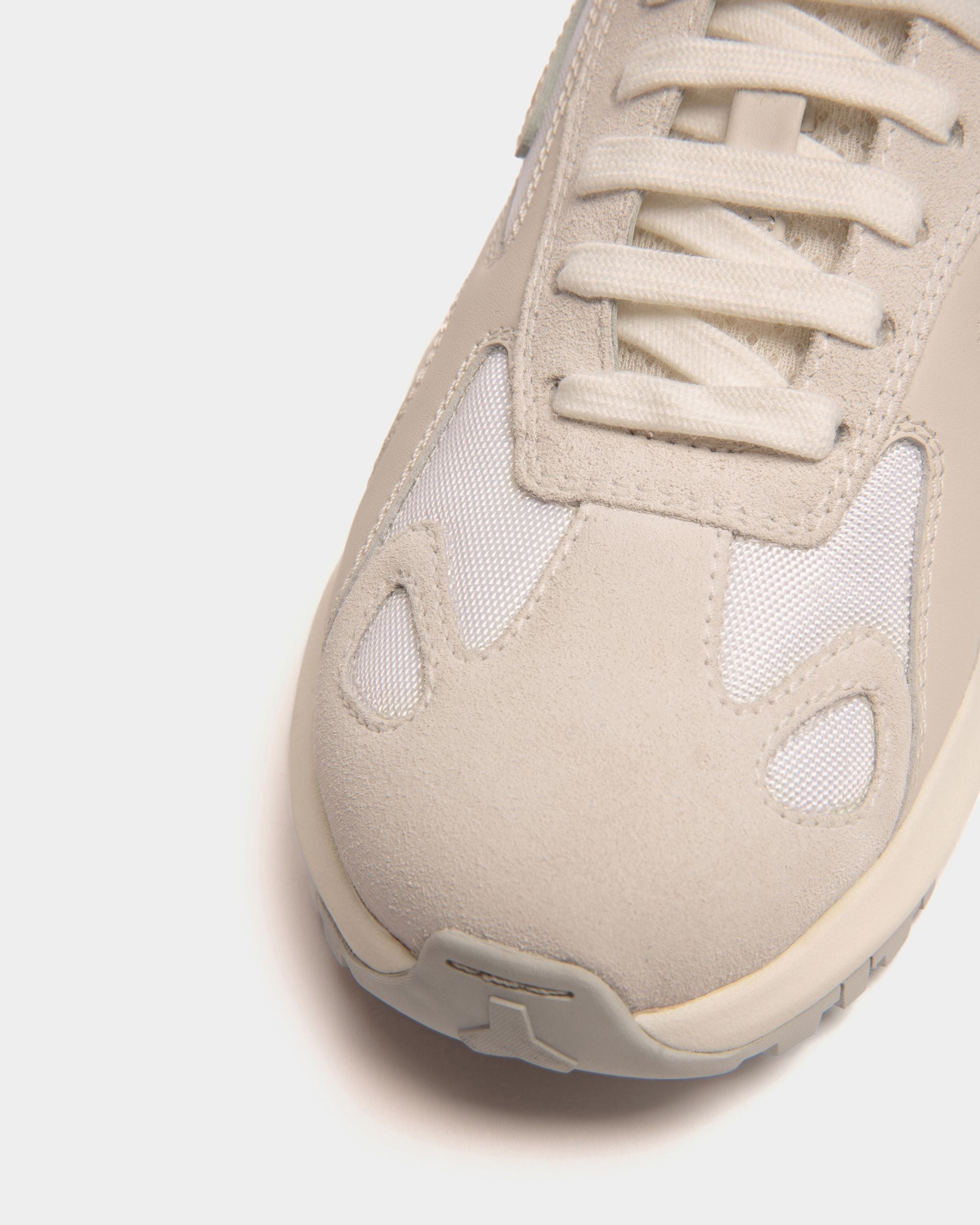 Bally Global - Sneaker Outline En Tissu Blanc Et Jaune - Multicolore