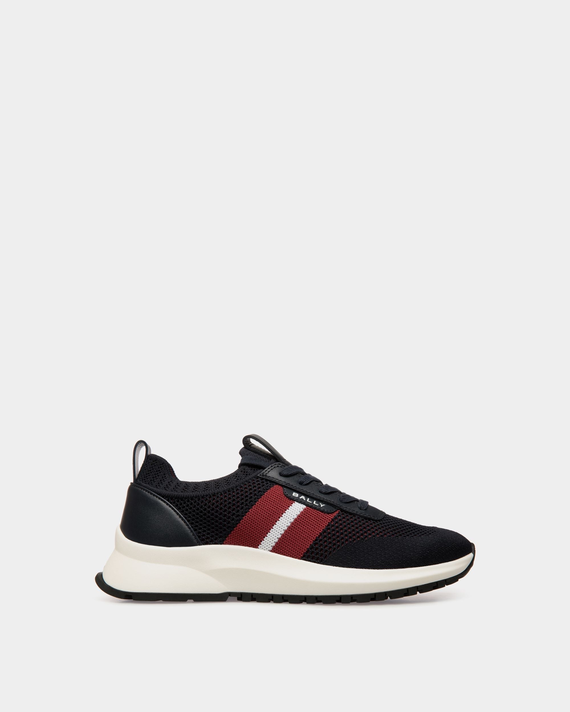 Bally Global - Outline Sneaker in Navy Blue Knit - Blue