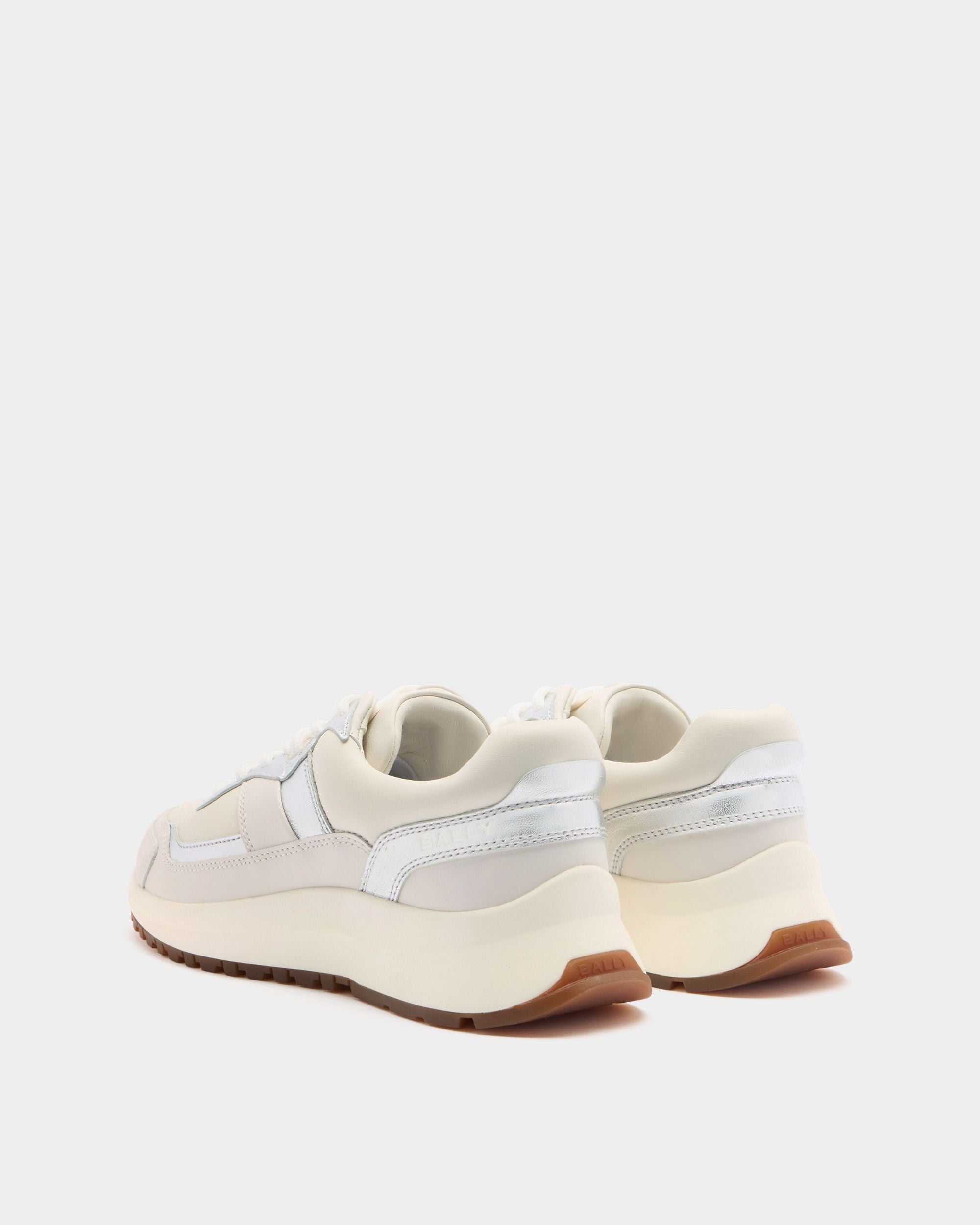 Bally Global - Outline Sneaker in White and Silver Leather - White