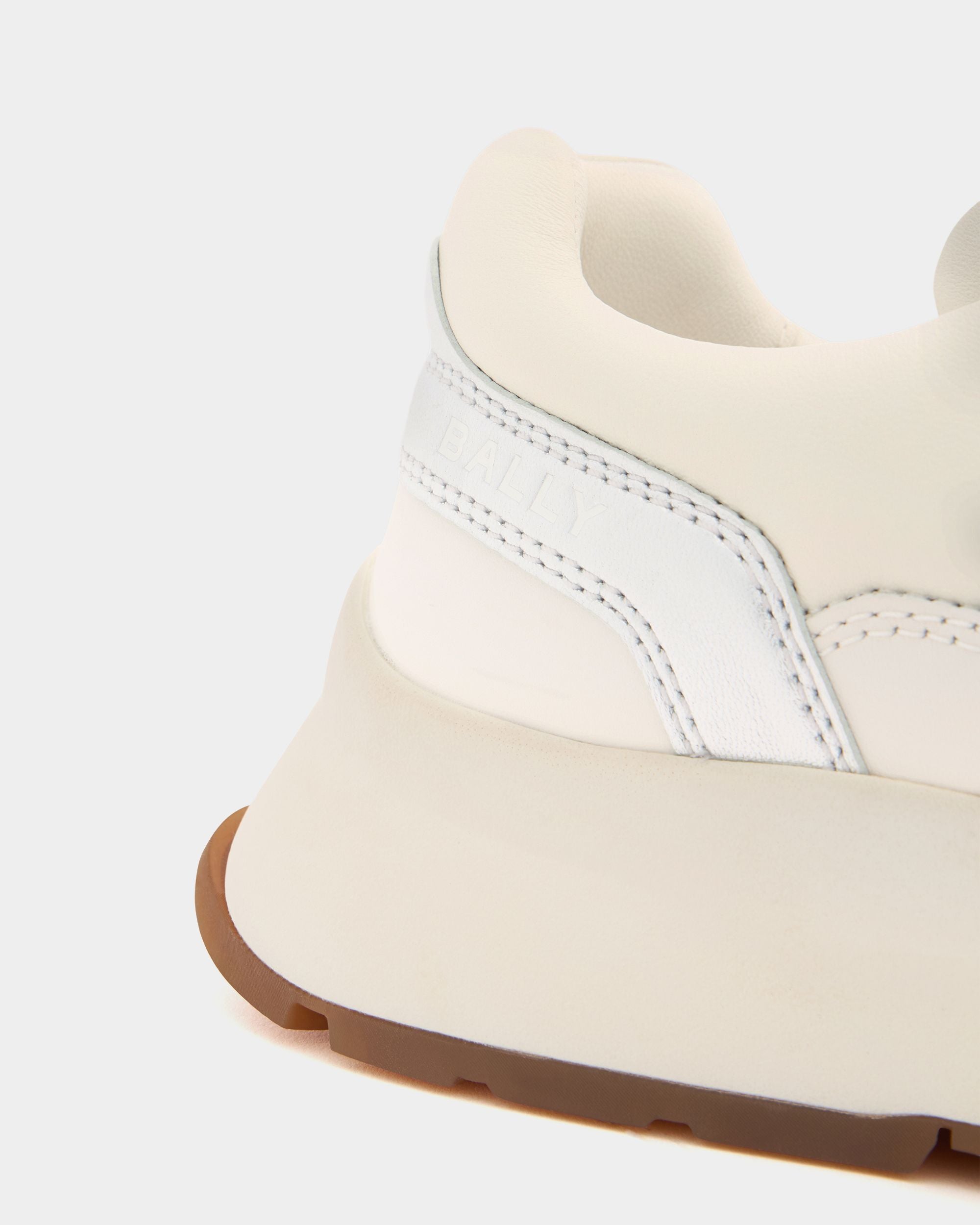 Bally Global - Outline Sneaker in White and Silver Leather - White