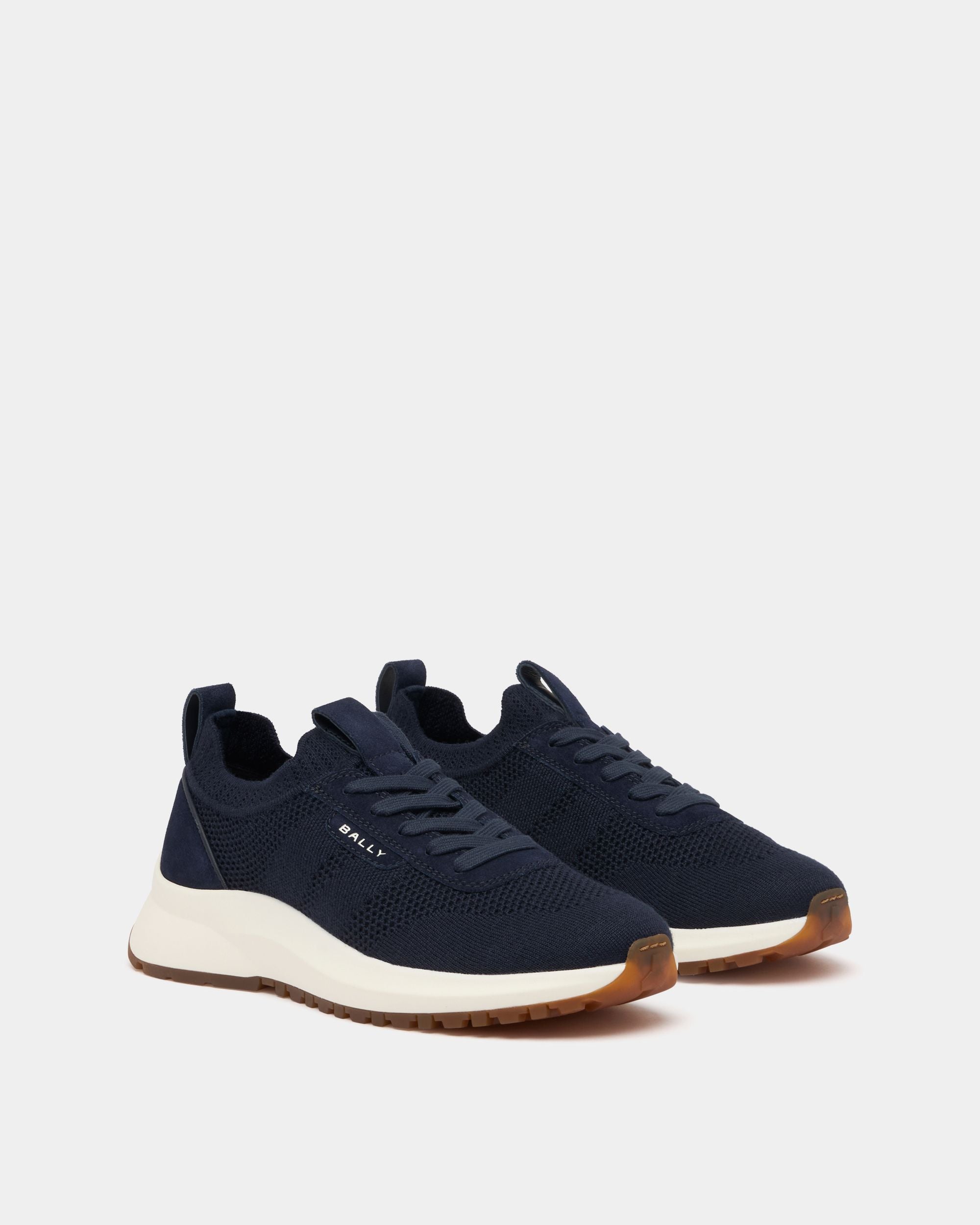 Bally Global - Outline Sneaker in Navy Blue Fabric - Blue
