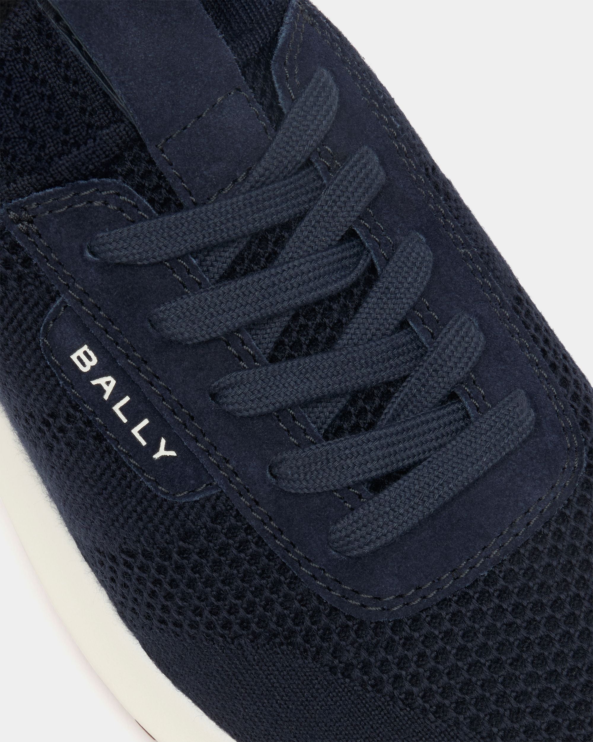 Bally Global - Outline Sneaker in Navy Blue Fabric - Blue