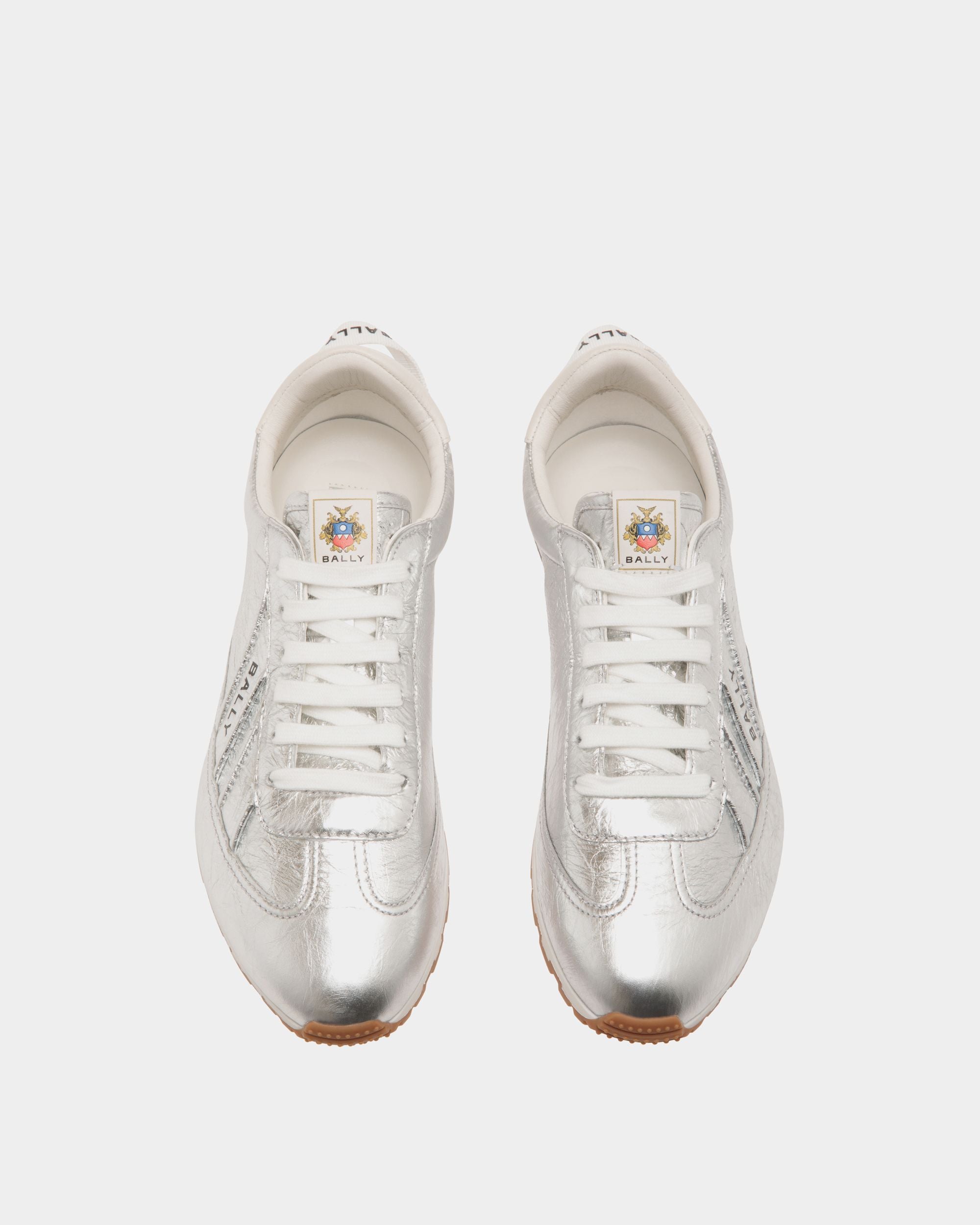 Bally Global - Zapatilla Quarry De Piel Laminada Plata - Plata