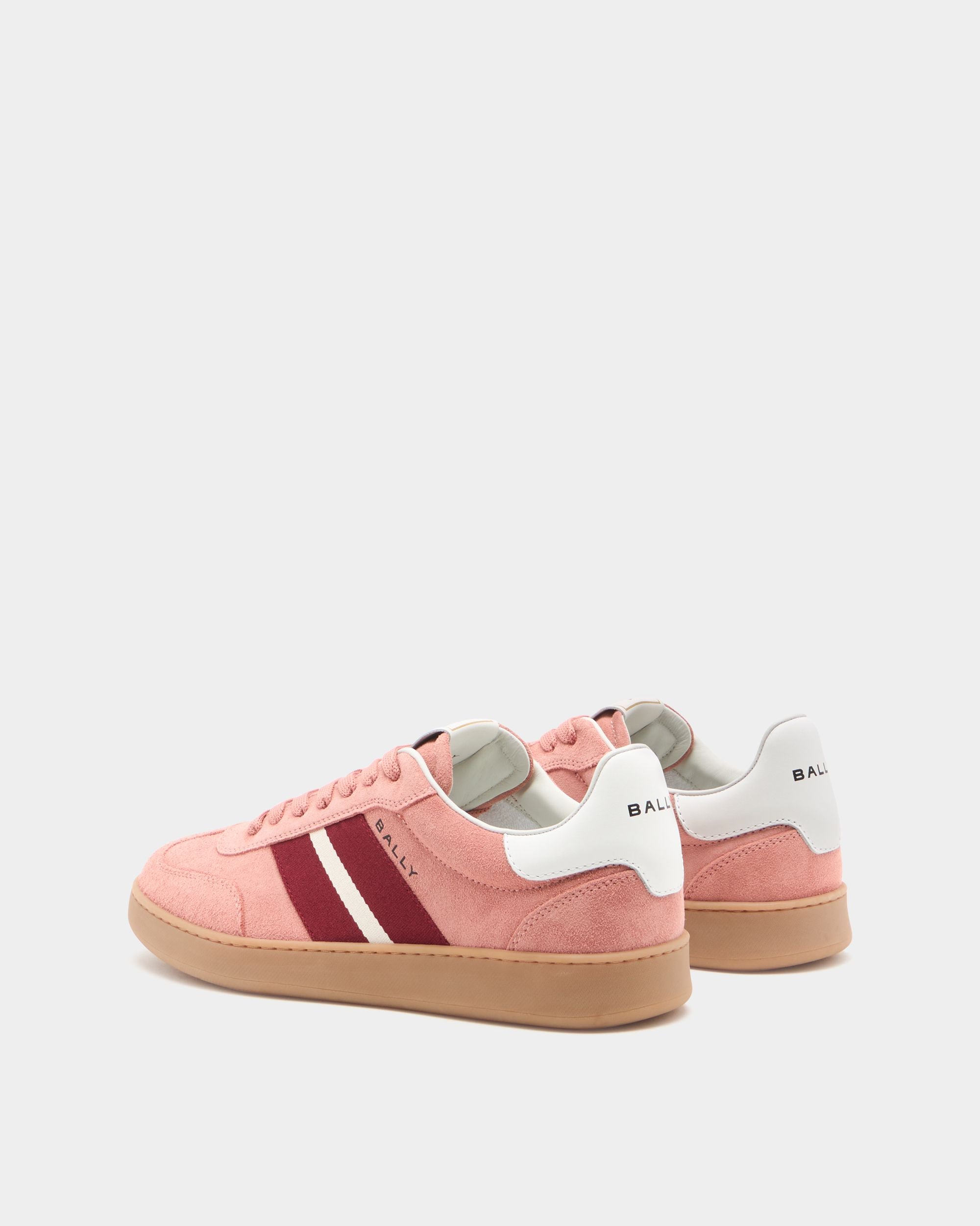 Bally Global - Retro Crest Sneaker in Light Pink Suede - Pink