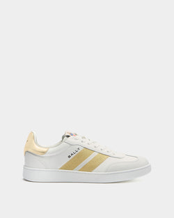 Retro Crest Sneaker in White Leather