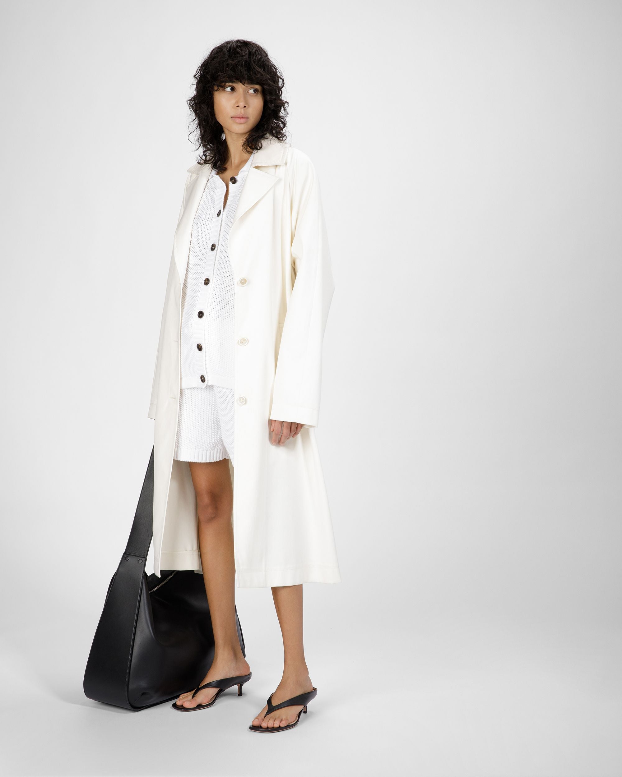 Bally Global - Cotton Knitted Cardigan In Bone - Blanc