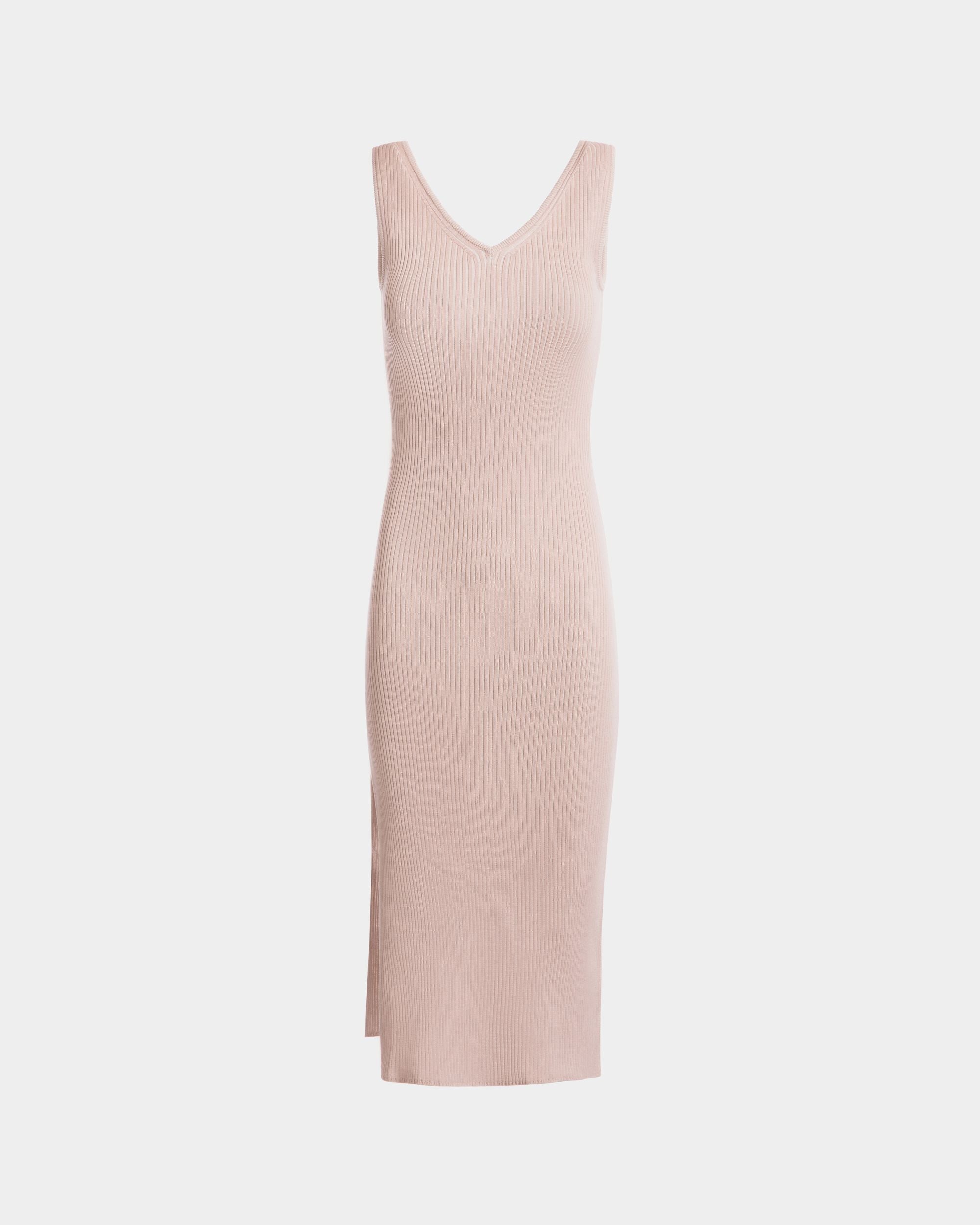 Bally Global - Vestido De Punto De Algodón Y Seda Rosa - Rosa