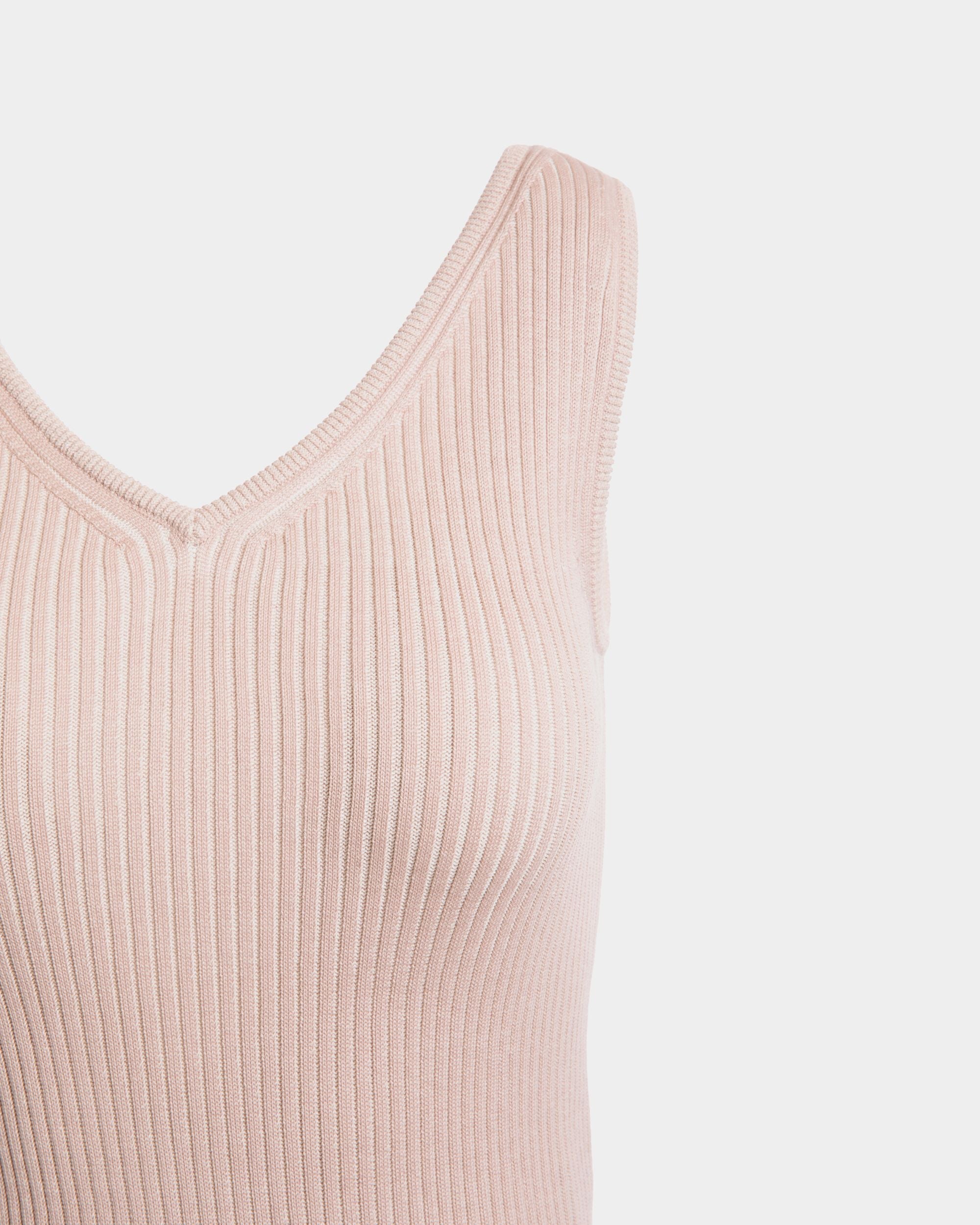 Bally Global - Vestido De Punto De Algodón Y Seda Rosa - Rosa
