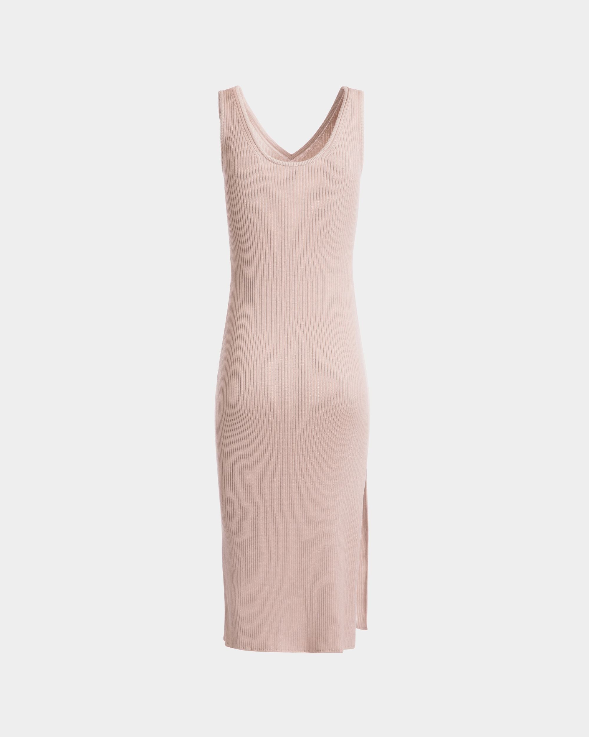 Bally Global - Vestido De Punto De Algodón Y Seda Rosa - Rosa