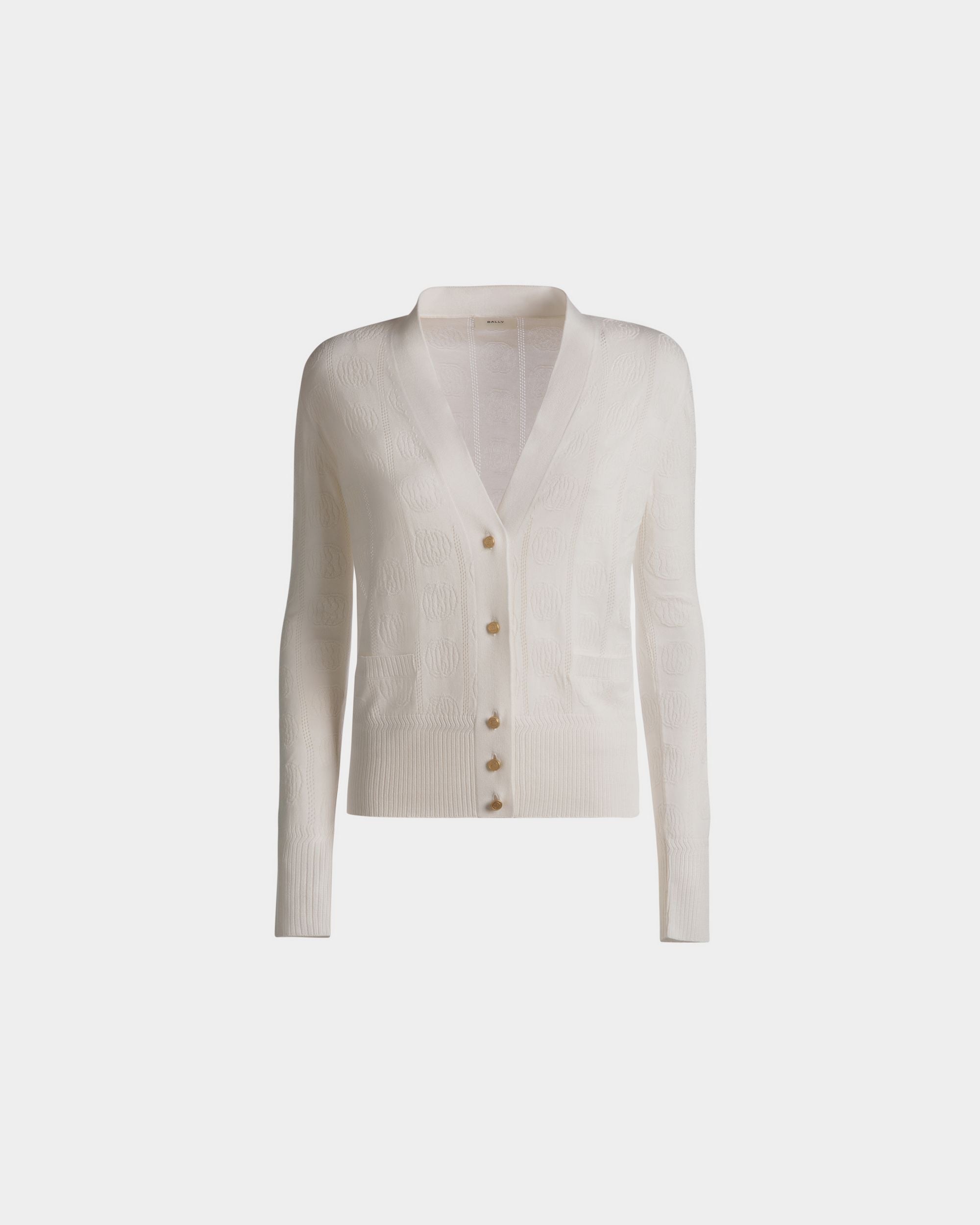 Bally Global - Cardigan Beige En Soie Mélangée Beige - Beige