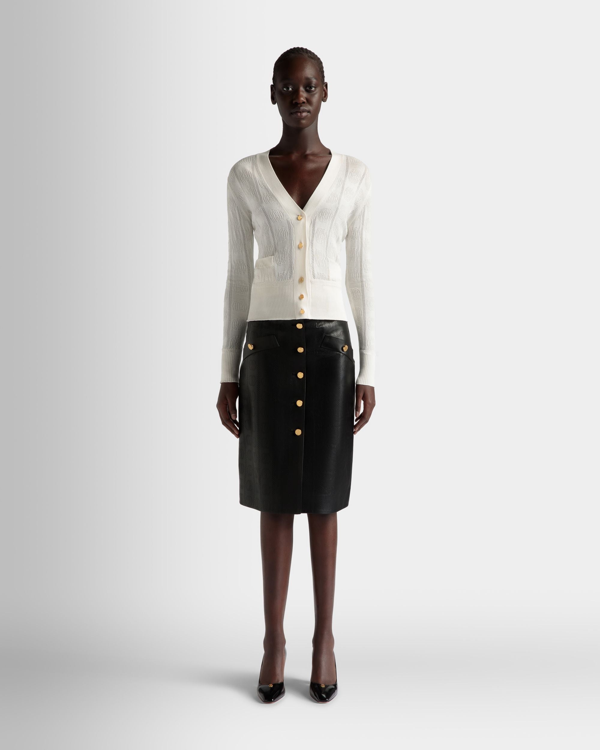 Bally Global - Cardigan Beige En Soie Mélangée Beige - Beige