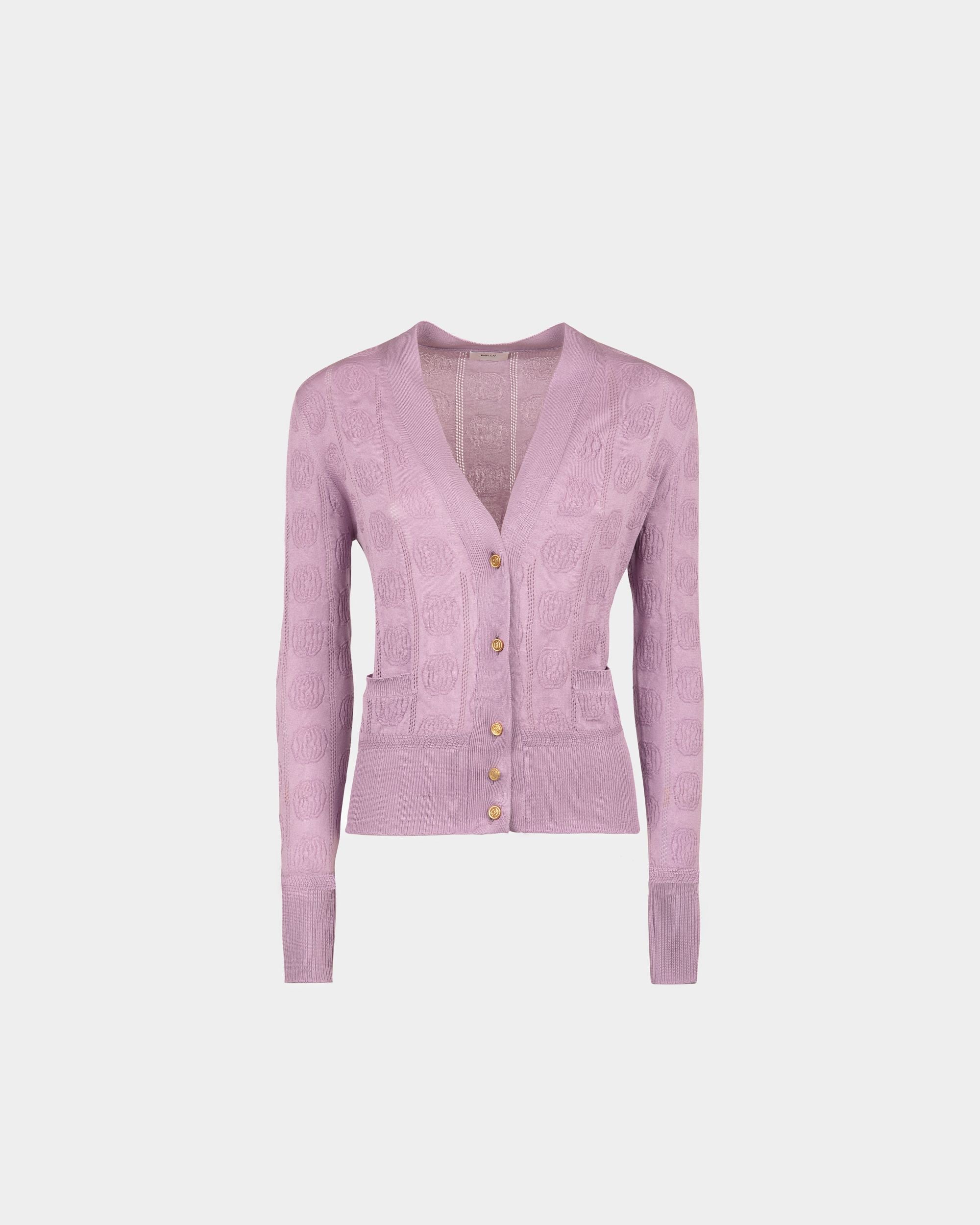 Bally Global - Cardigan Lilas En Soie Mélangée - Violet