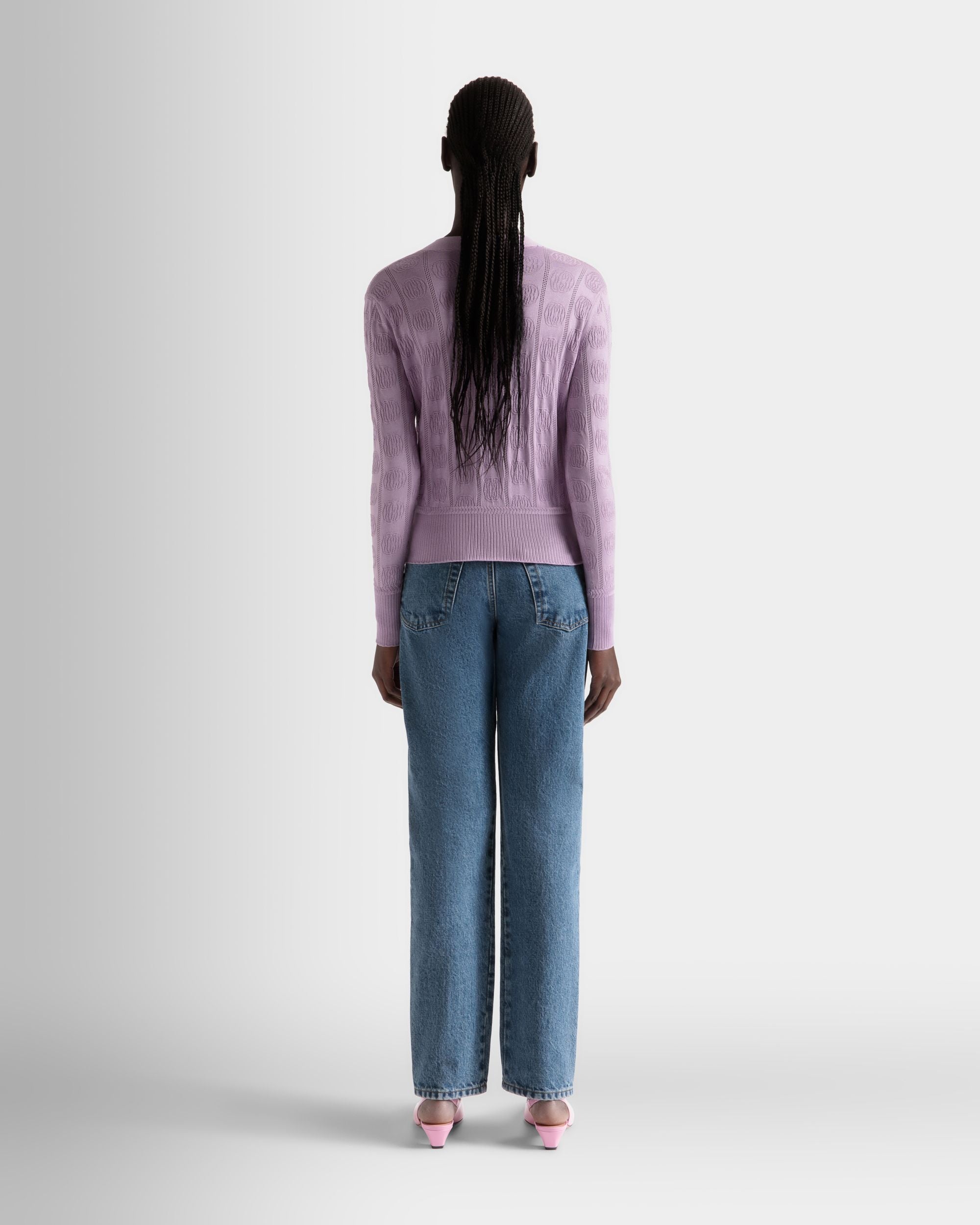 Bally Global - Cardigan Lilas En Soie Mélangée - Violet